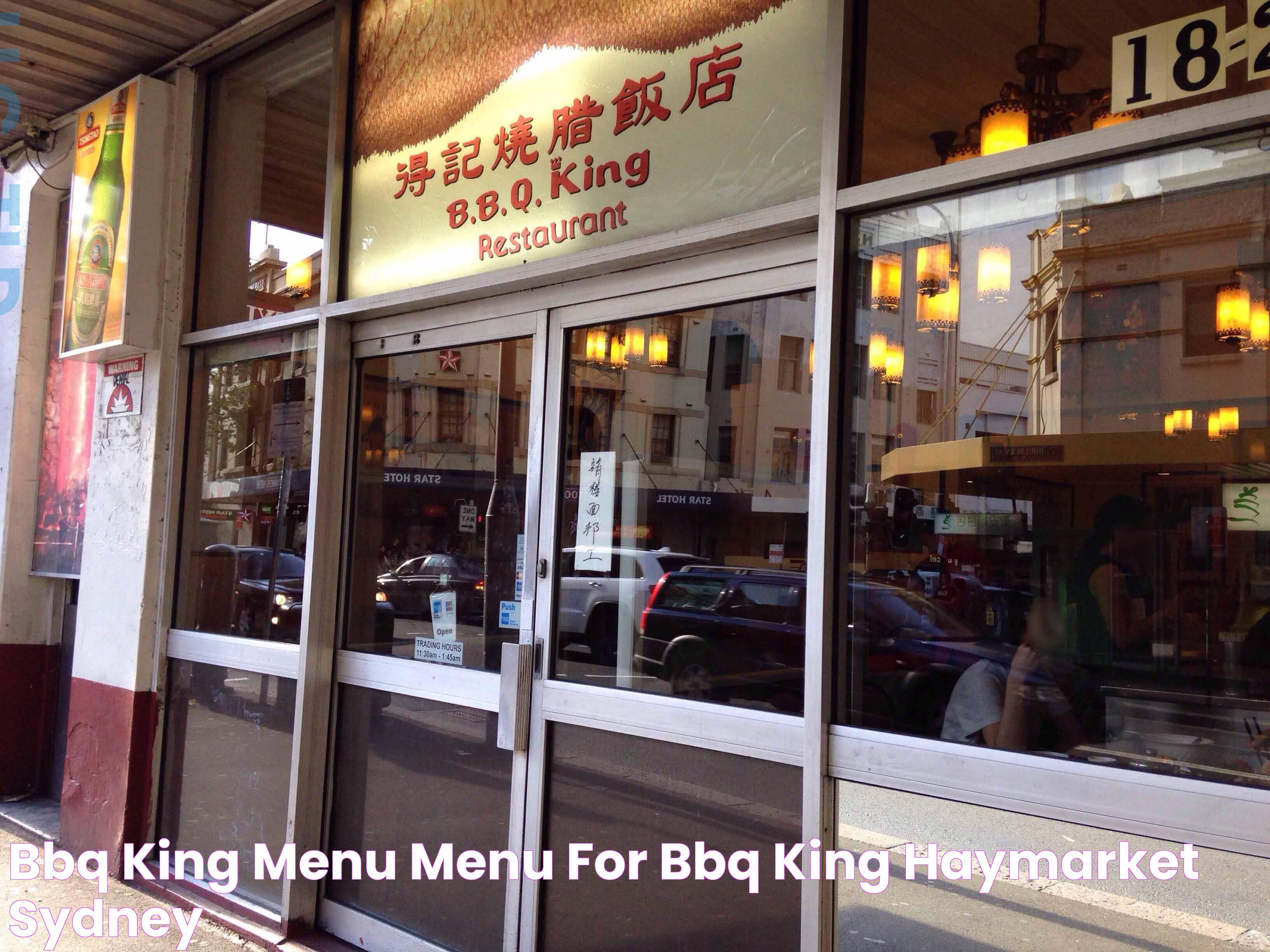 BBQ King Menu, Menu for BBQ King, Haymarket, Sydney