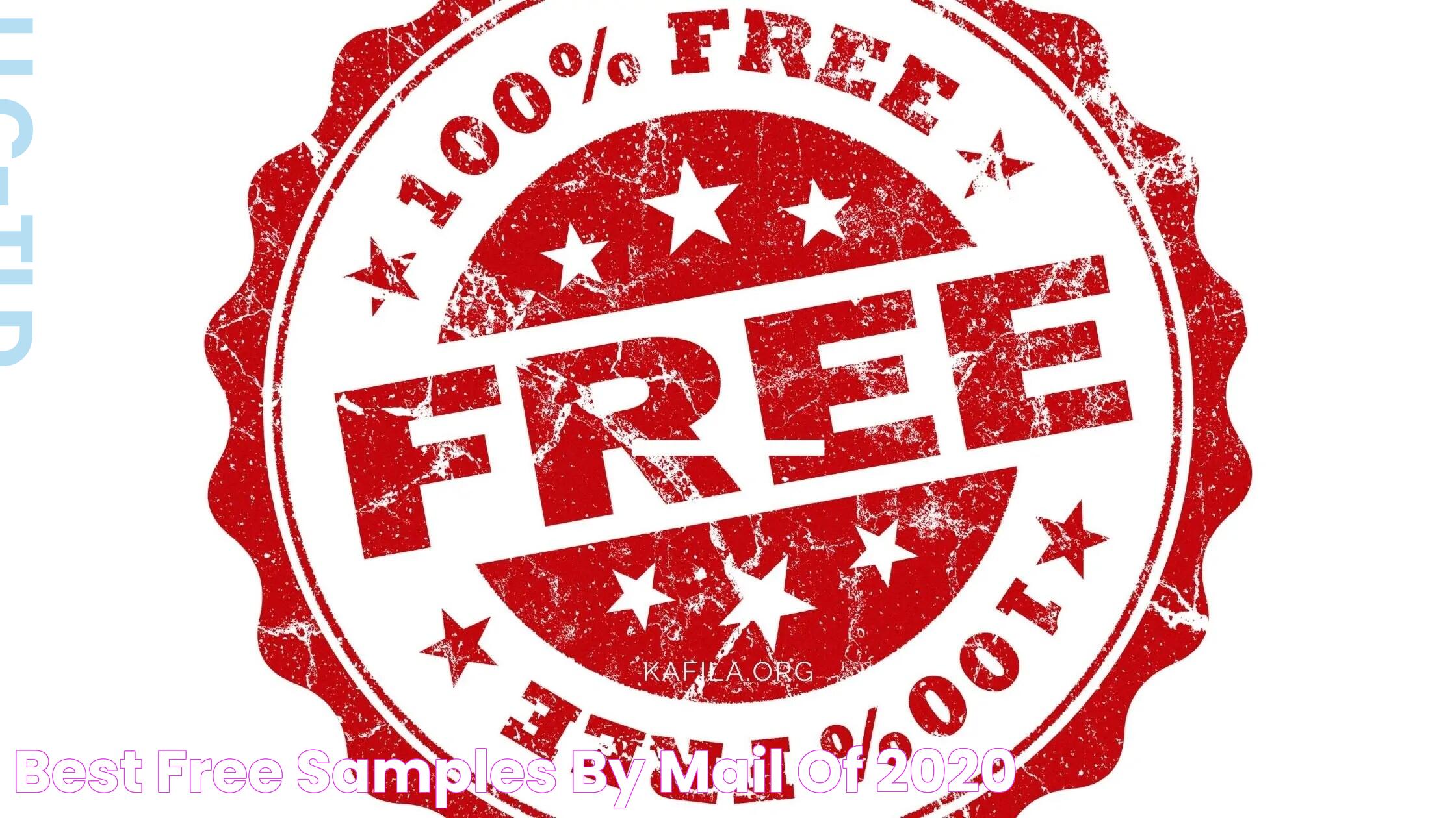 Best Free Samples By Mail of 2020