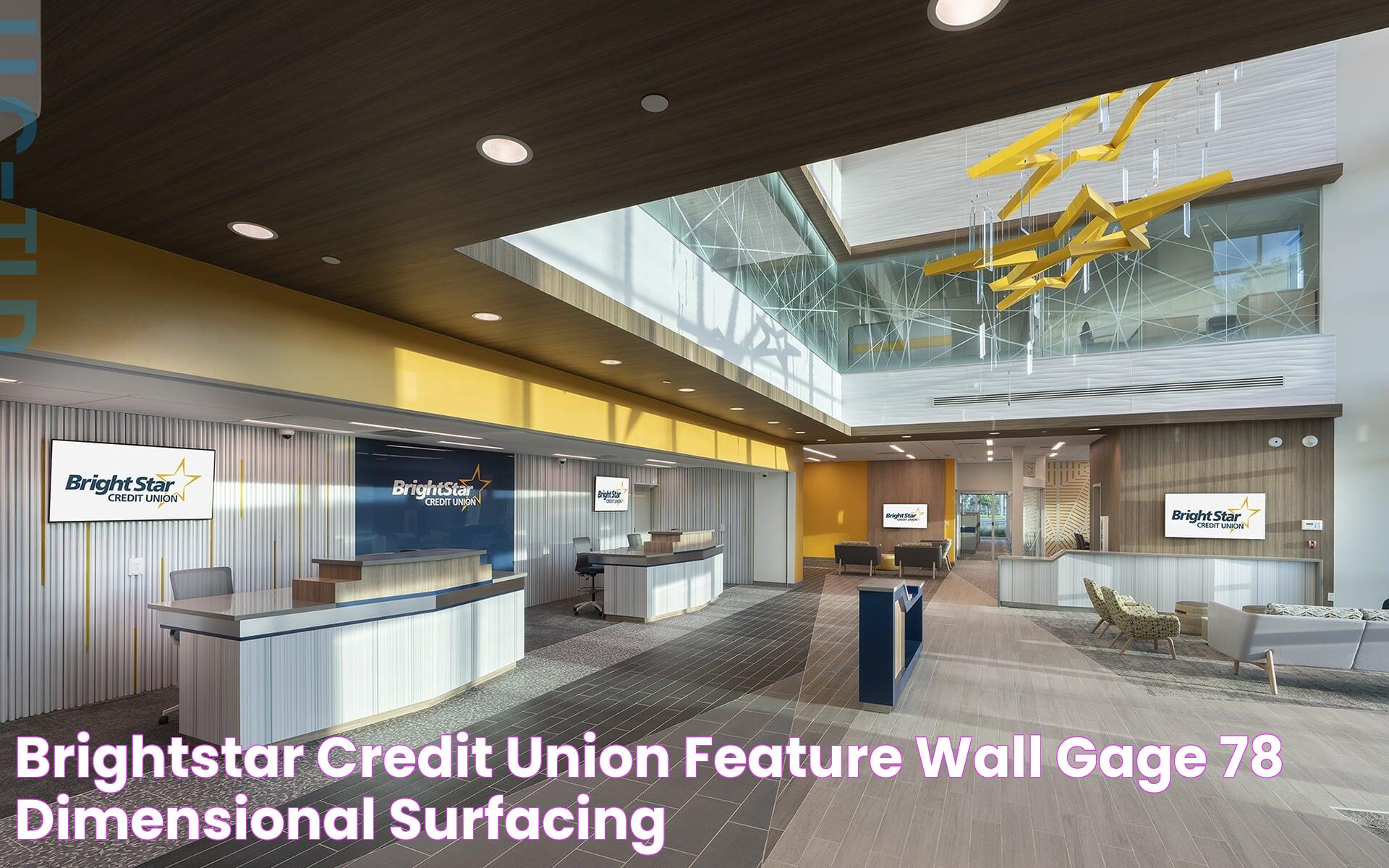 BrightStar Credit Union Feature Wall Gage 78 Dimensional Surfacing