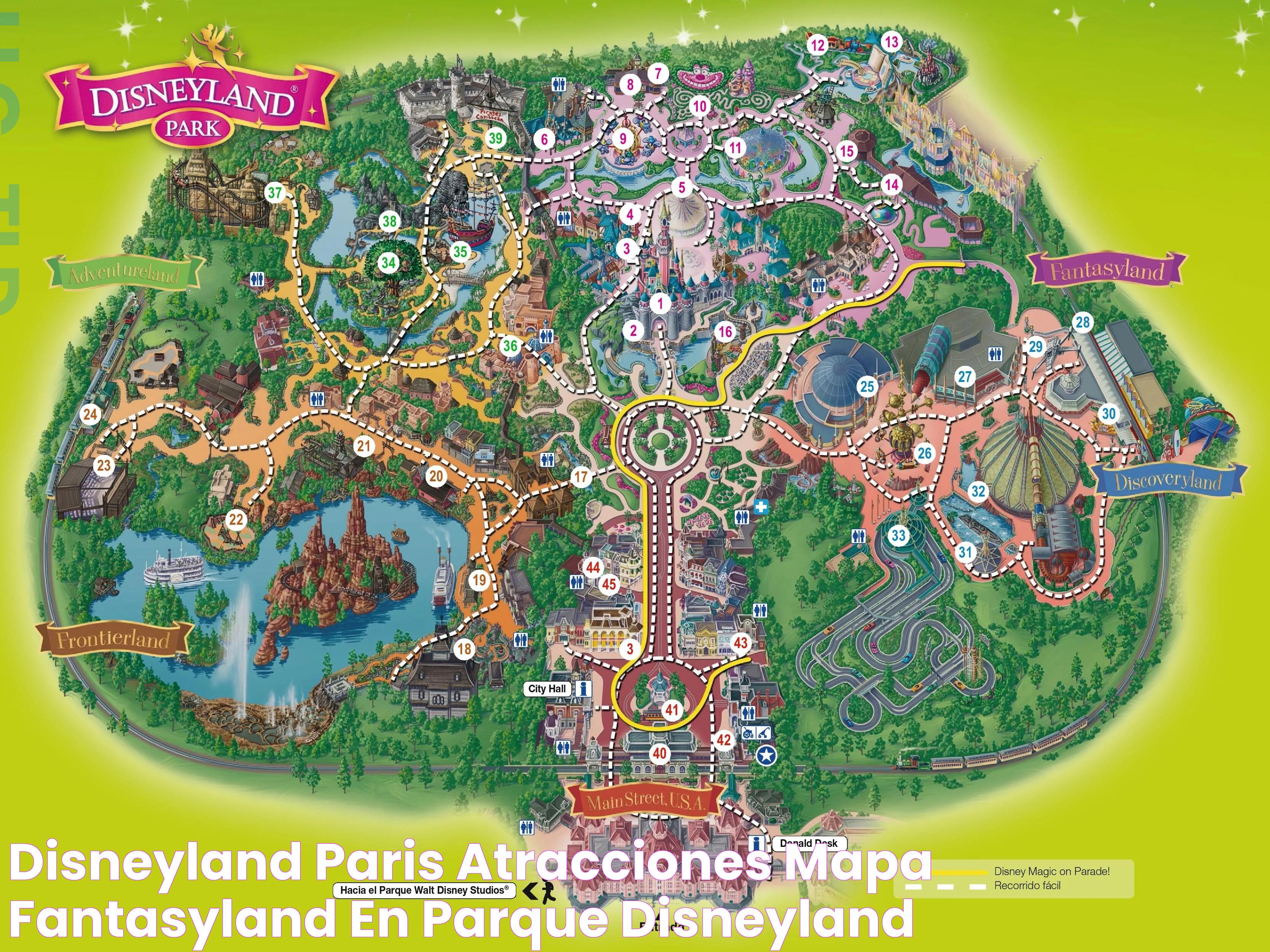 Disneyland Paris Atracciones Mapa Fantasyland en Parque Disneyland