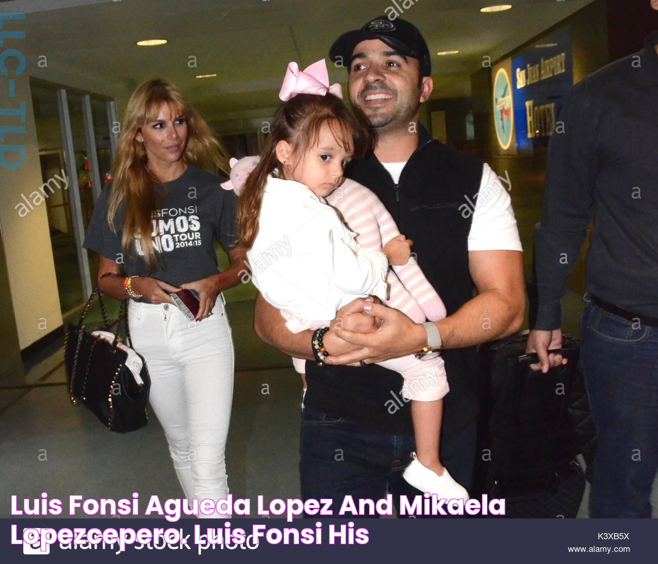 Luis Fonsi, Agueda Lopez and Mikaela LopezCepero. Luis Fonsi, his