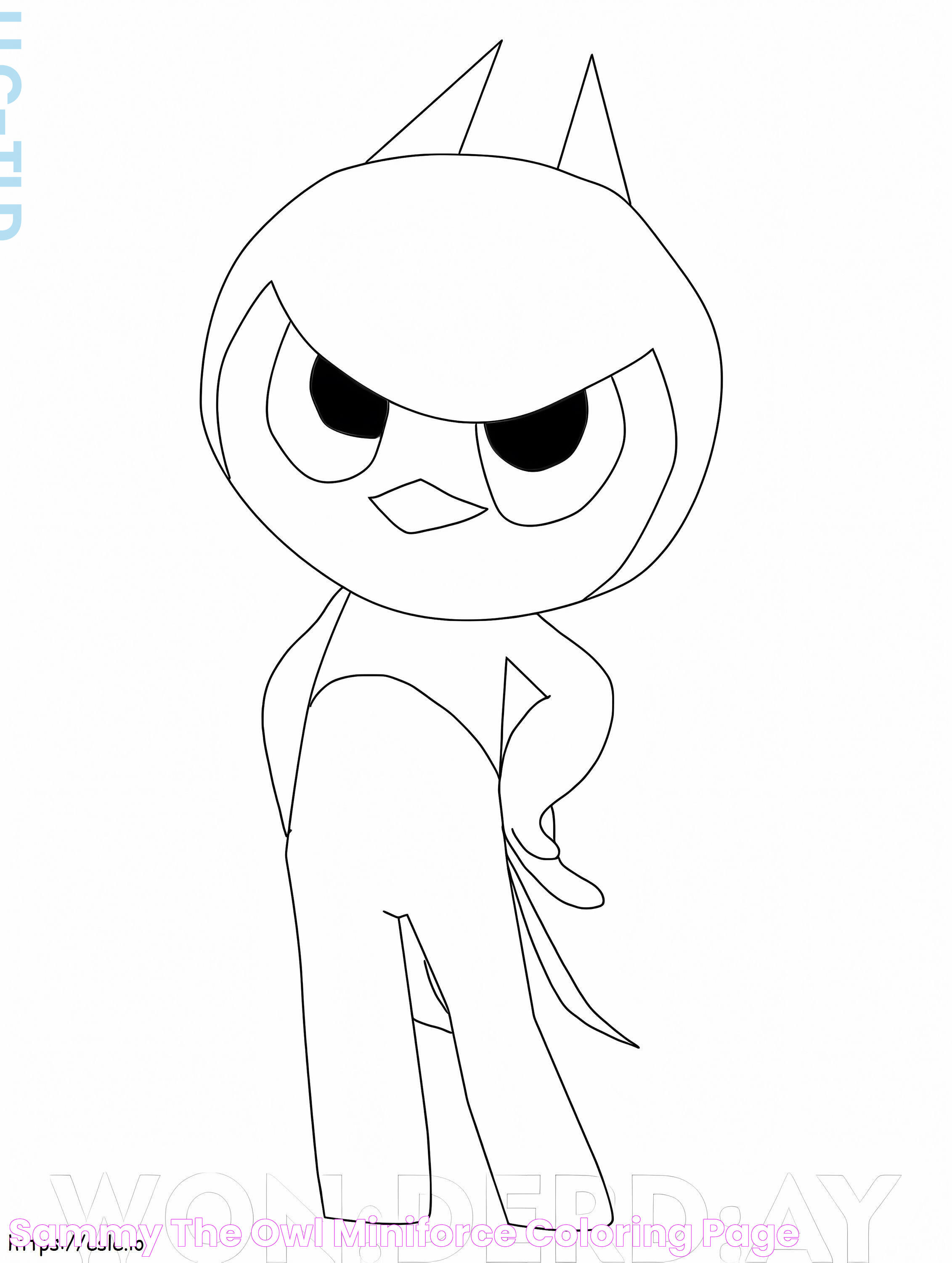 Sammy The Owl Miniforce coloring page