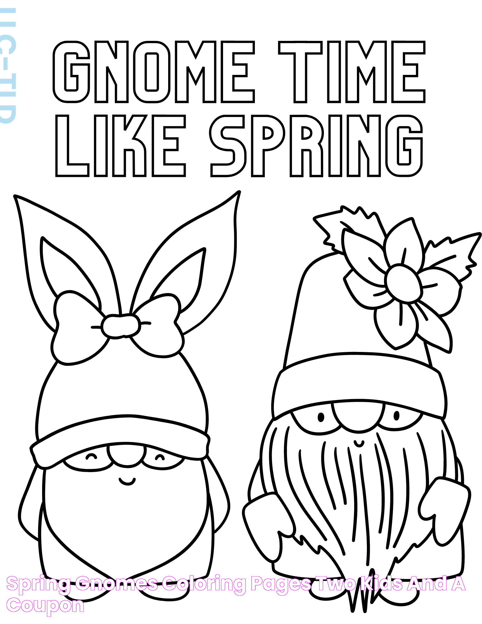 Spring Gnomes Coloring Pages Two Kids and a Coupon