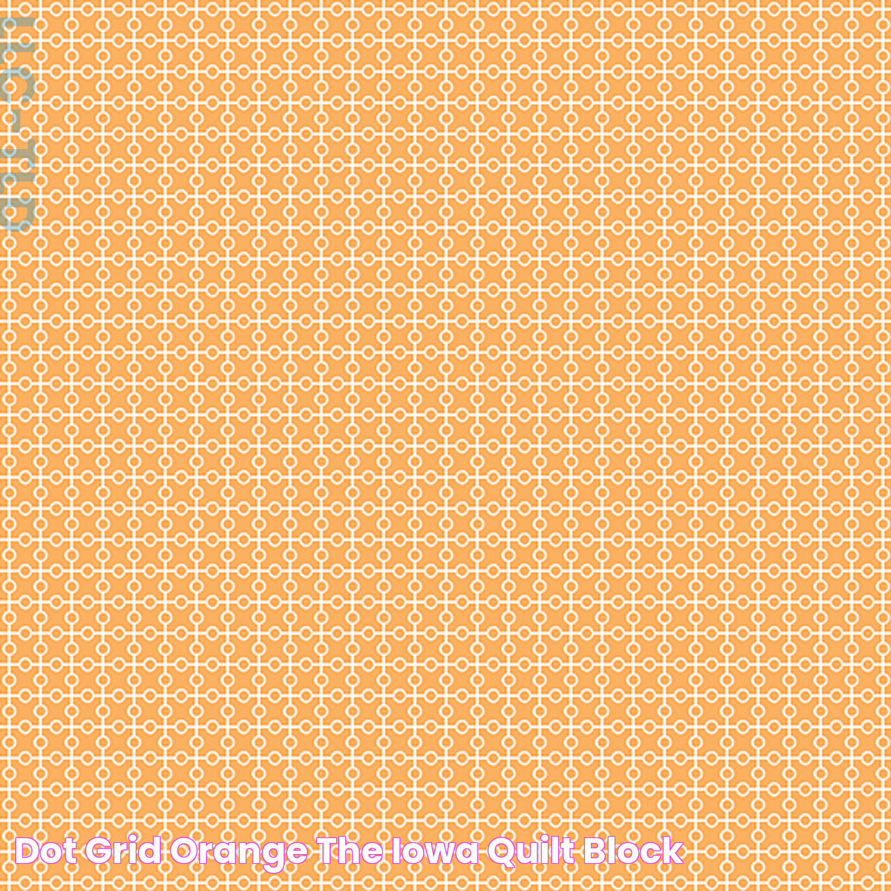 Dot Grid Orange The Iowa Quilt Block