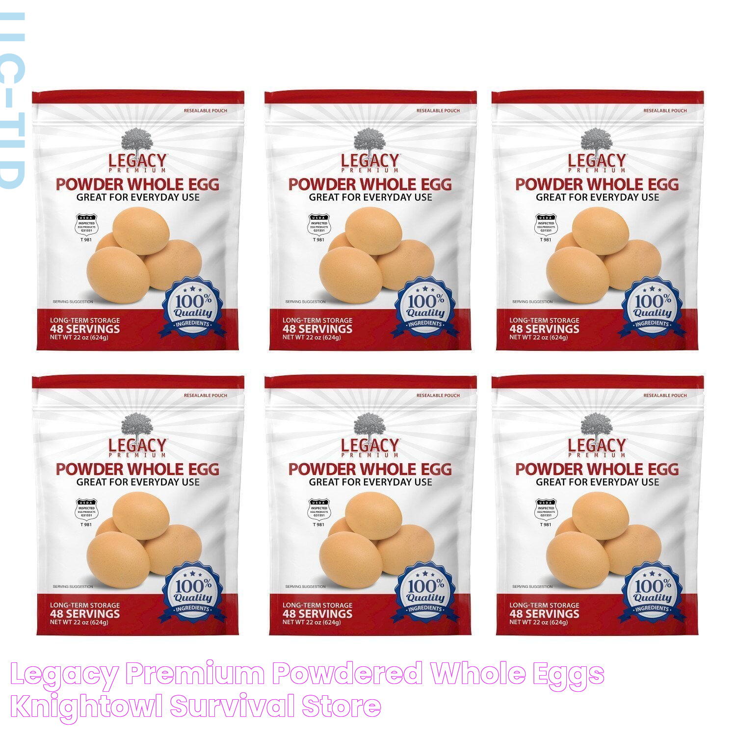 Legacy Premium Powdered Whole Eggs KnightOwl Survival Store