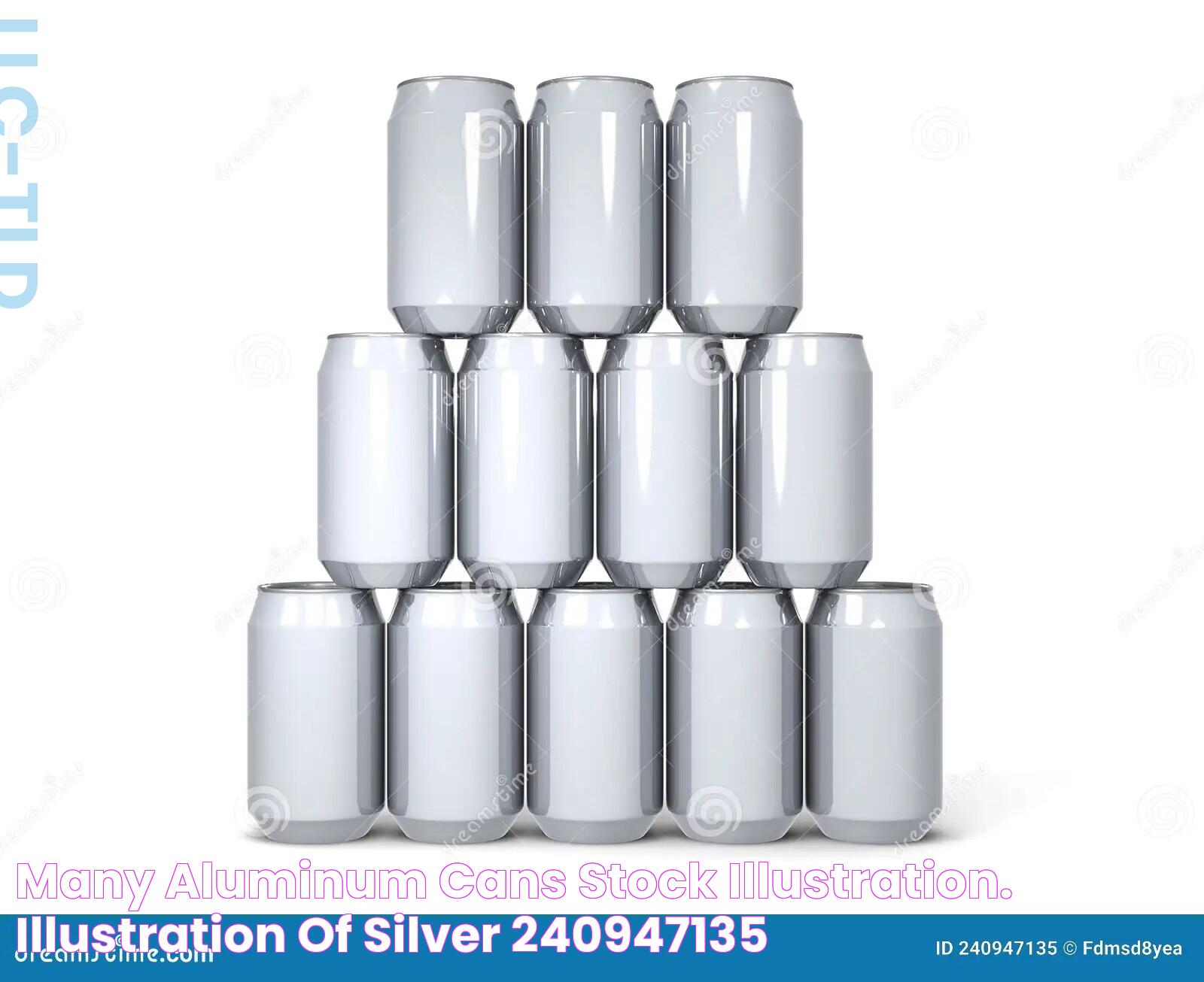 Many aluminum cans stock illustration. Illustration of silver 240947135