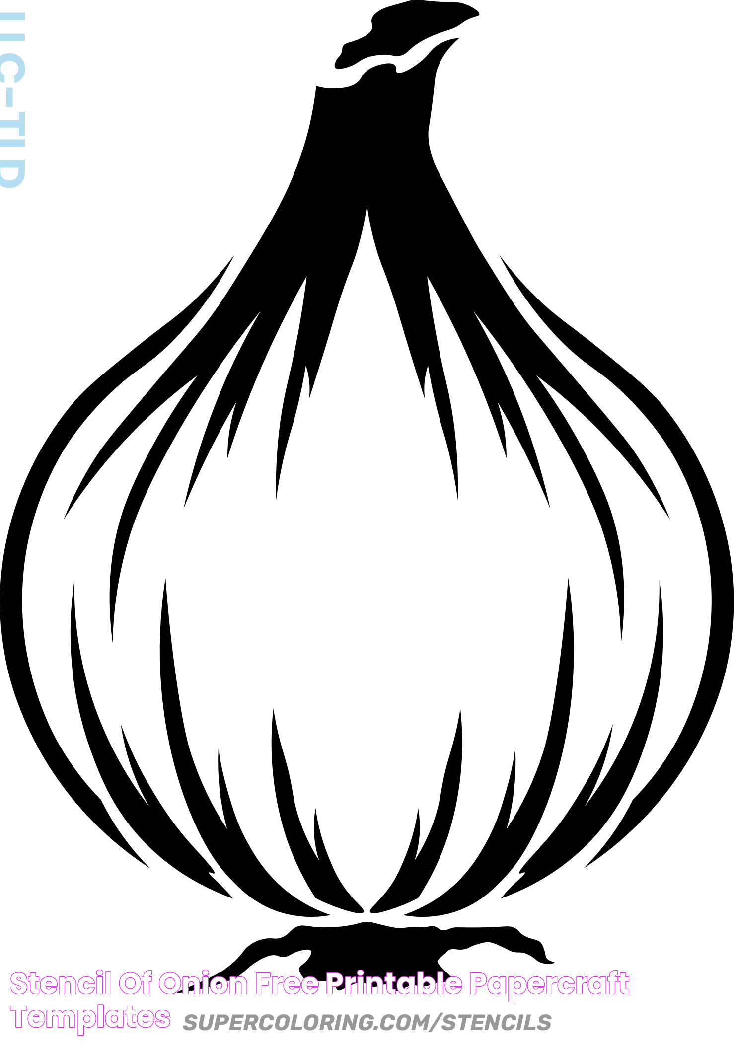 Stencil of Onion Free Printable Papercraft Templates