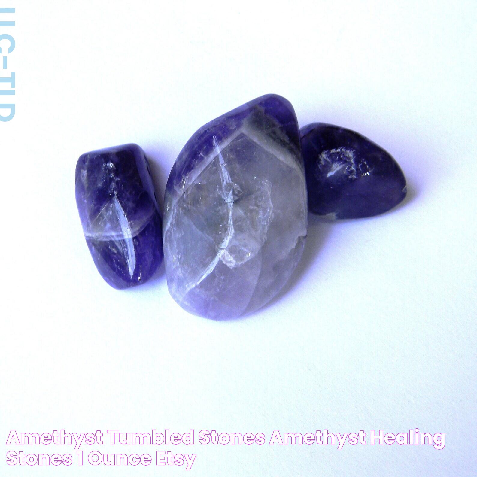 AMETHYST TUMBLED STONES Amethyst Healing Stones 1 Ounce Etsy