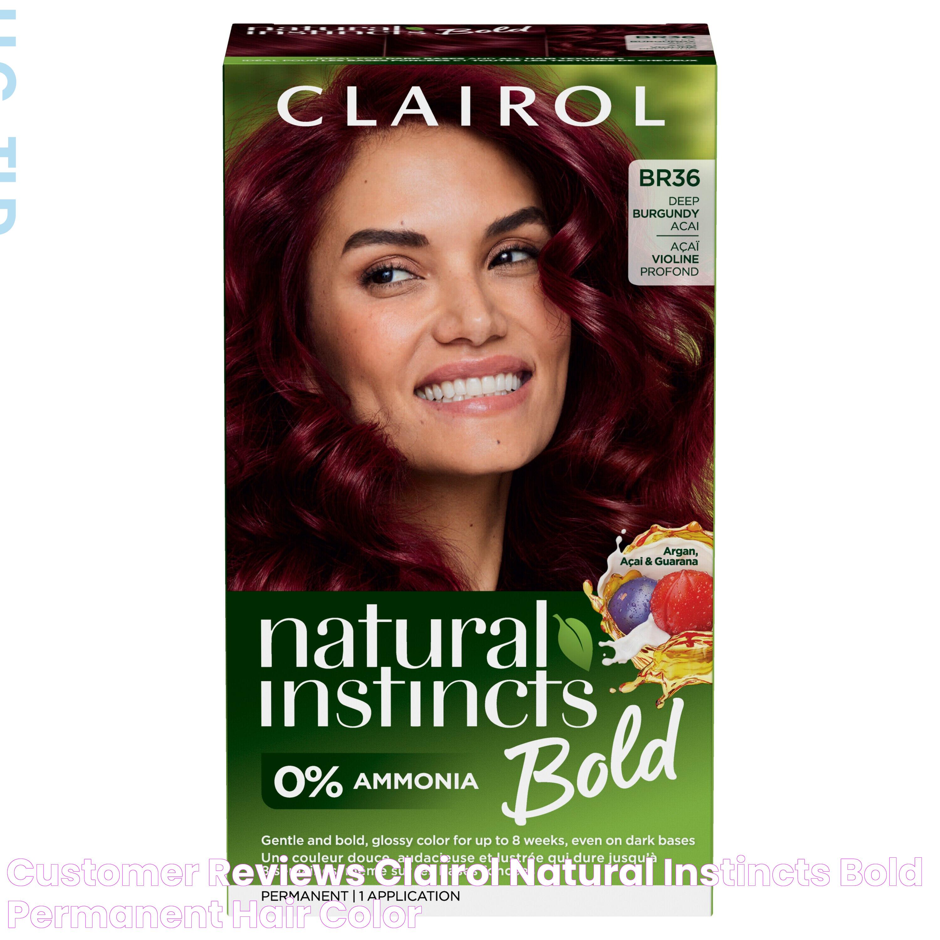 Customer Reviews Clairol Natural Instincts Bold Permanent Hair Color