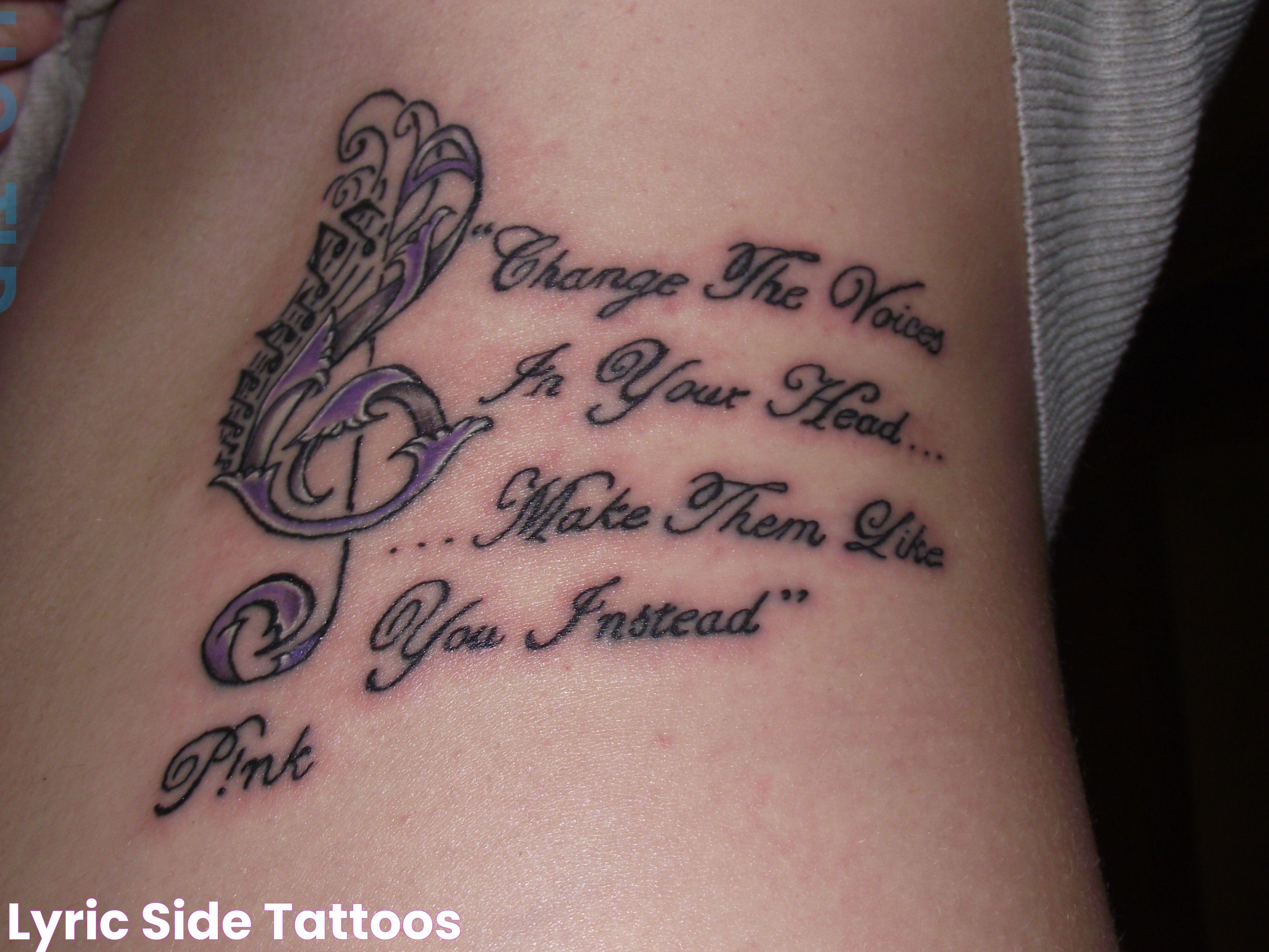 Lyric Side Tattoos