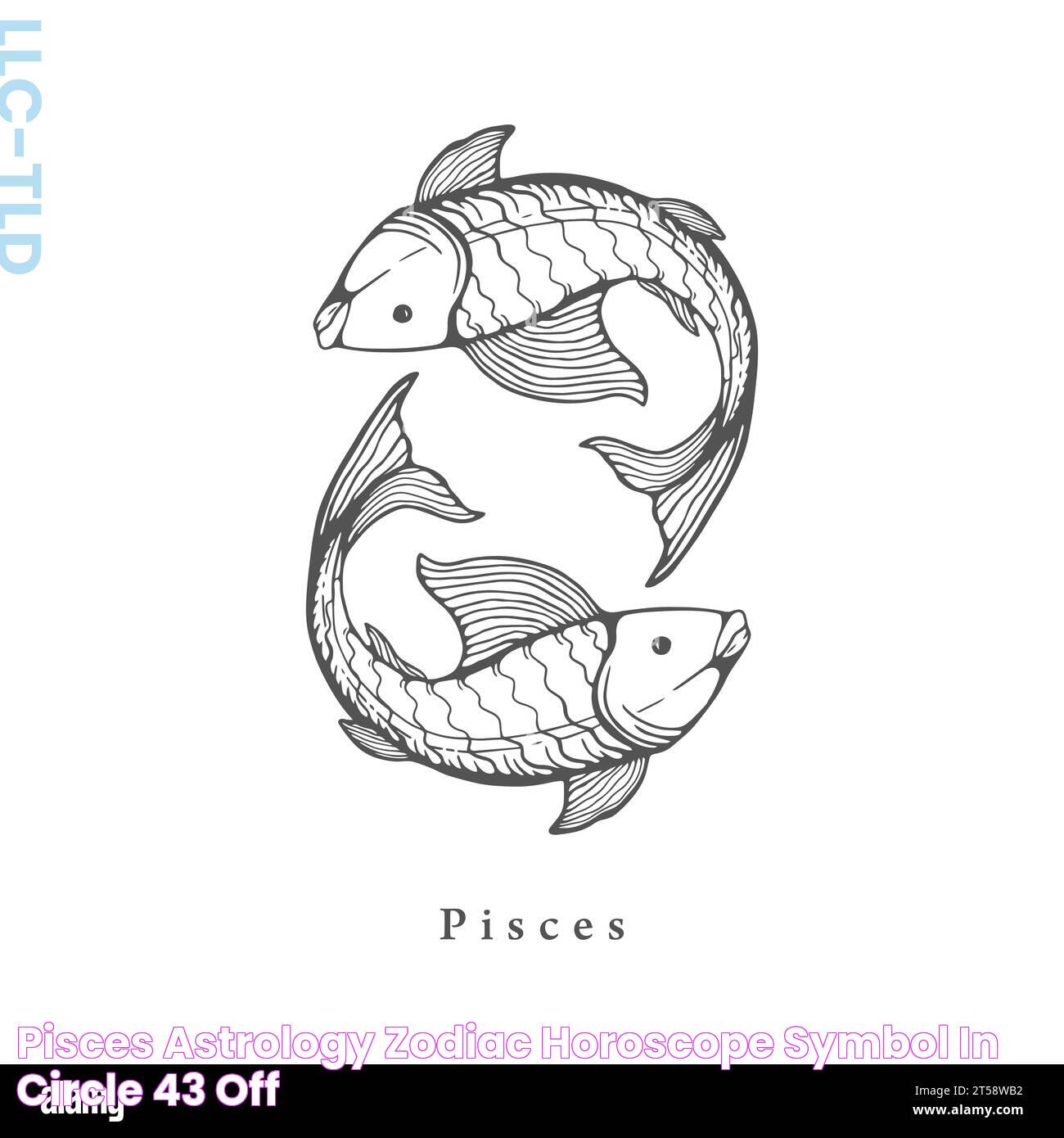 Pisces Astrology Zodiac Horoscope Symbol In Circle, 43 OFF