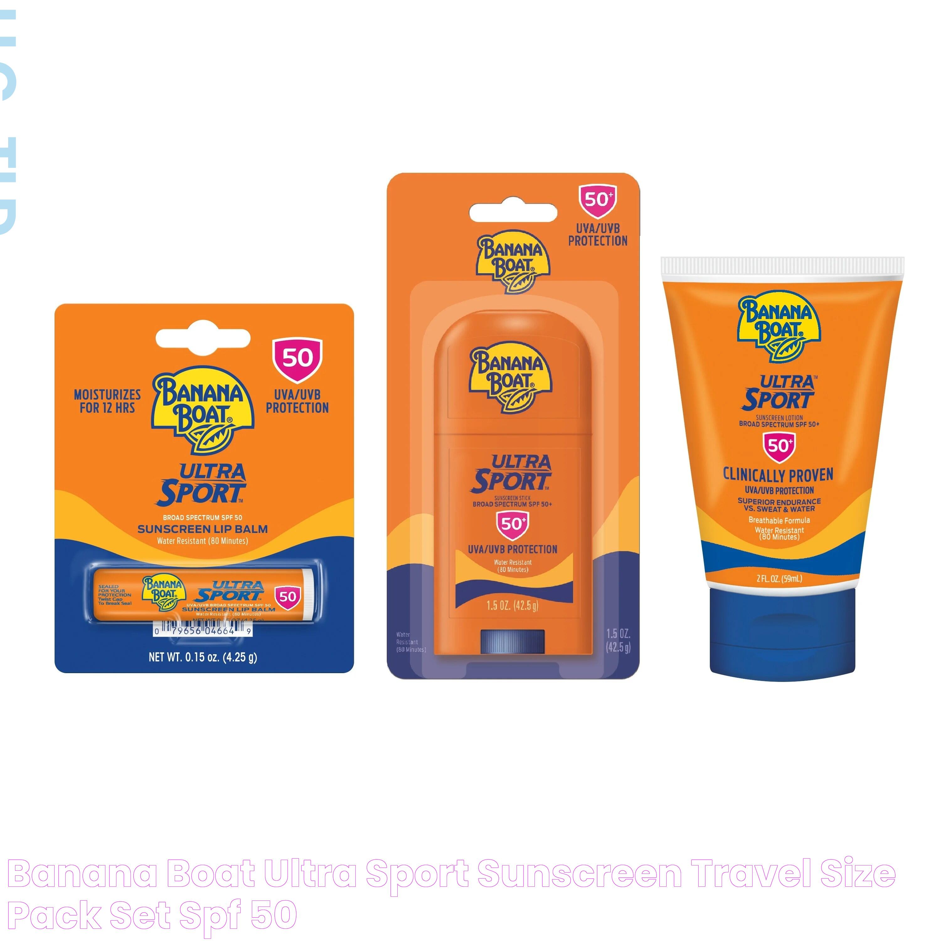 Banana Boat Ultra Sport Sunscreen Travel Size Pack Set, SPF 50