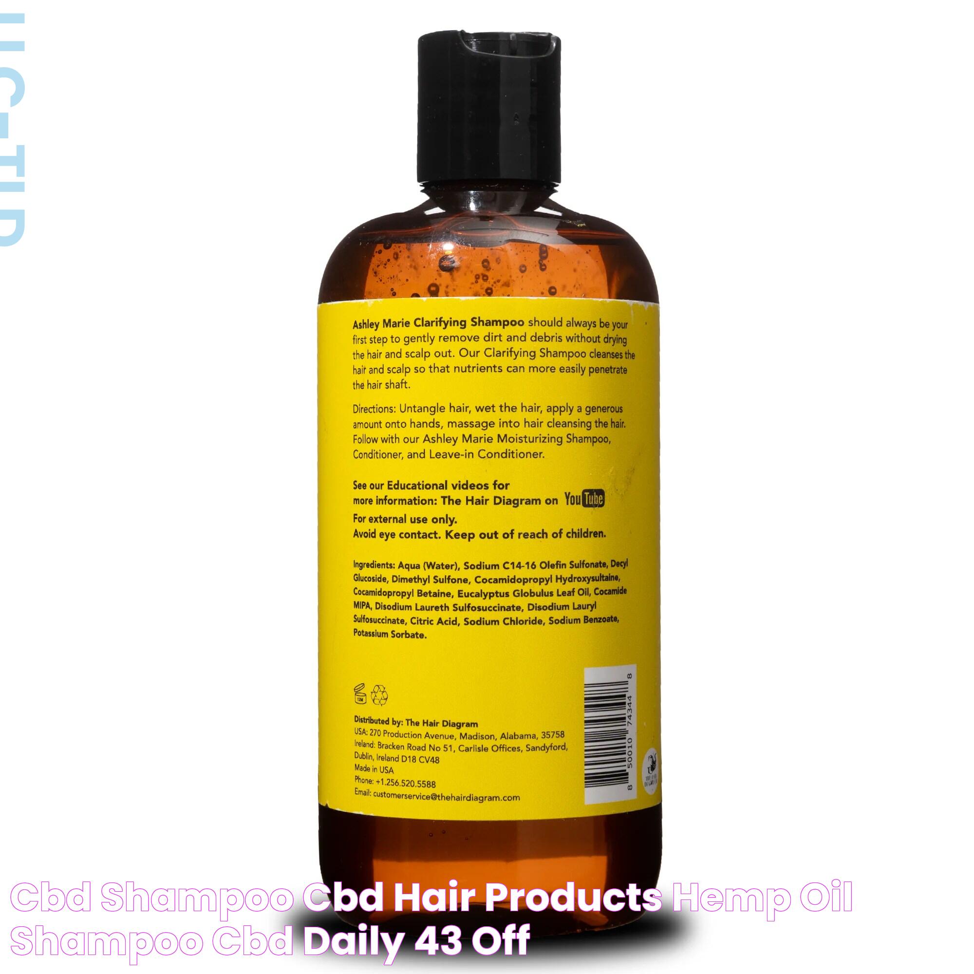 CBD Shampoo CBD Hair Products Hemp Oil Shampoo CBD Daily , 43 OFF