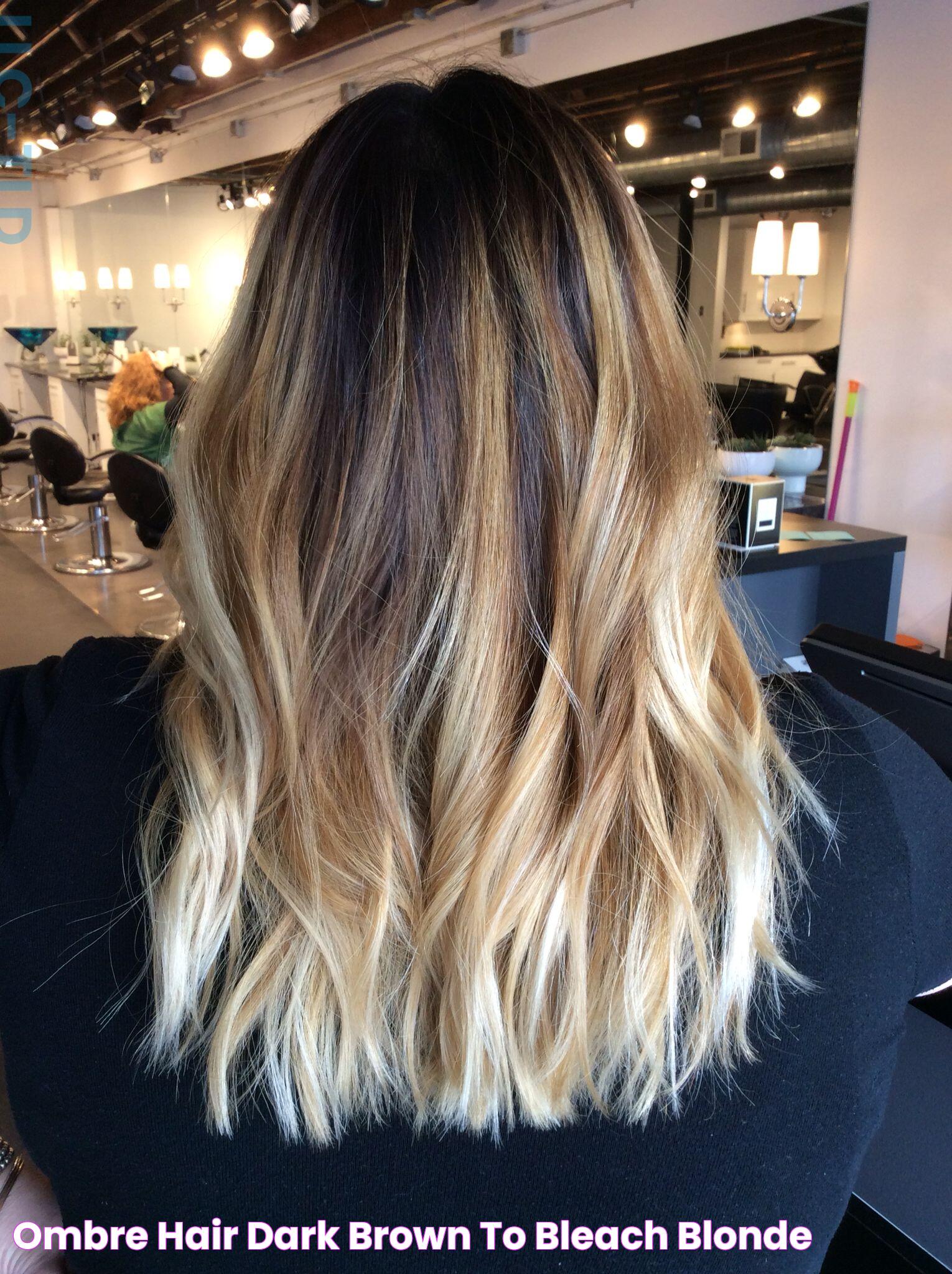 Ombre Hair Dark Brown To Bleach Blonde