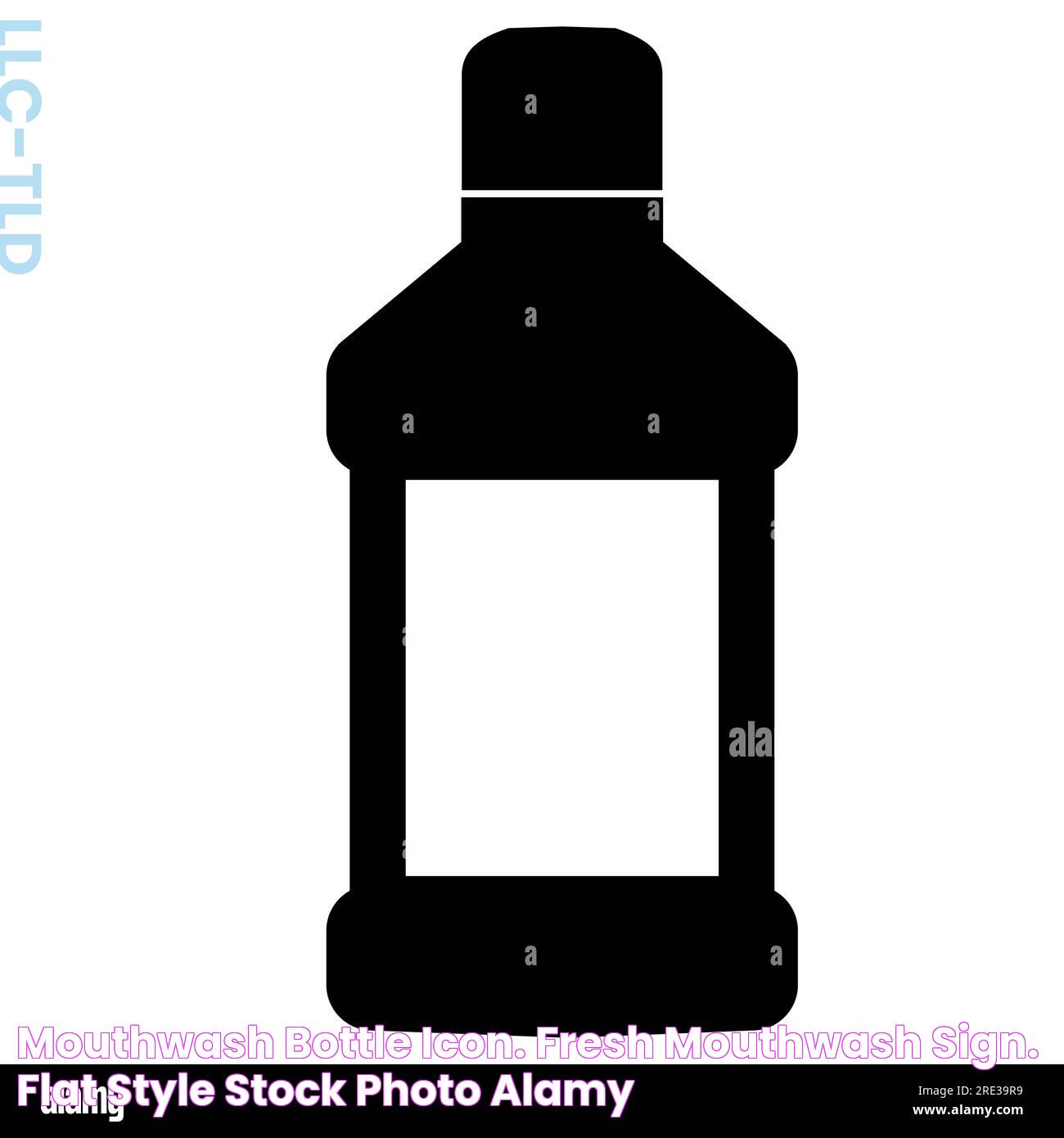 mouthwash bottle icon. fresh mouthwash sign. flat style Stock Photo Alamy