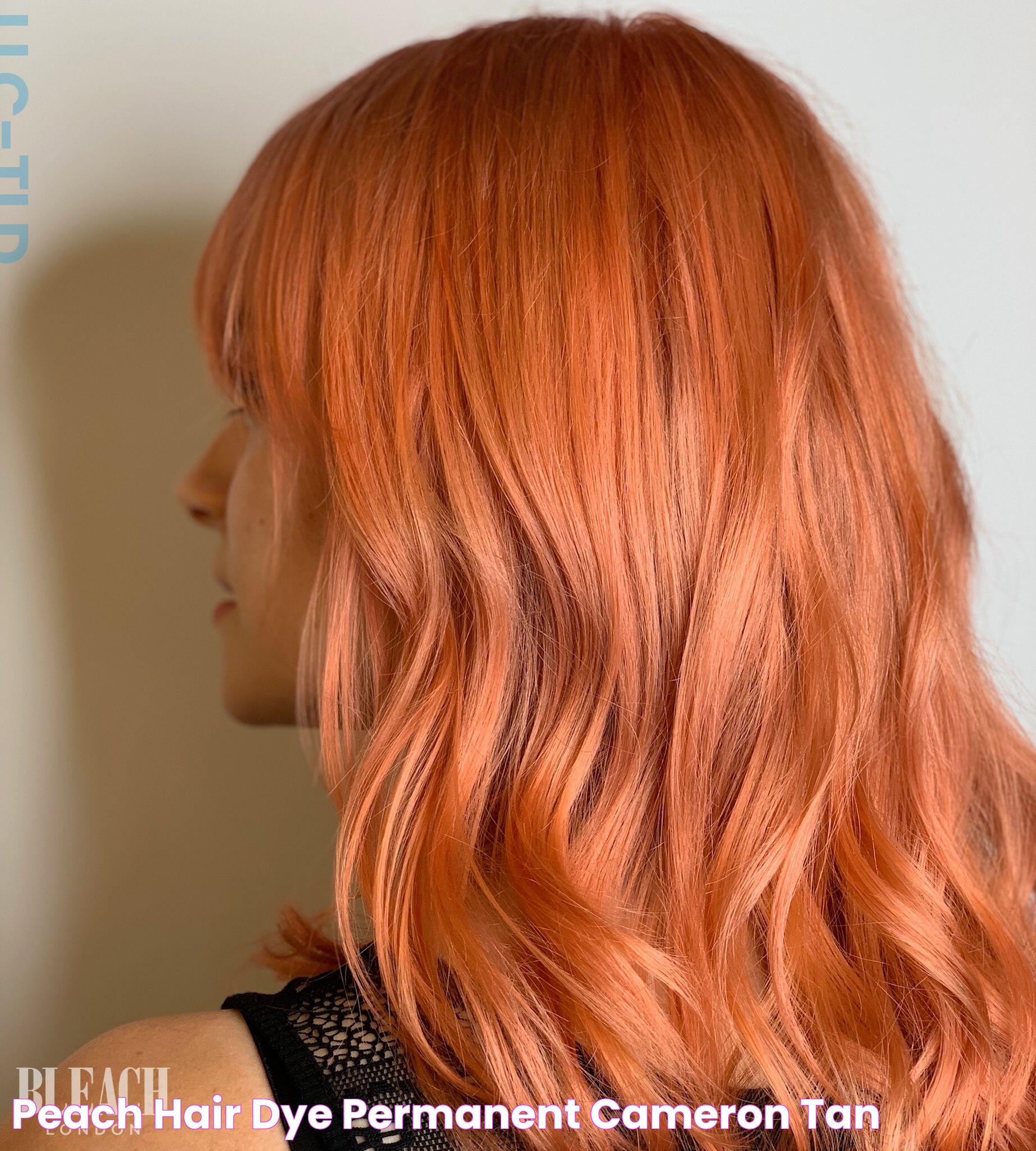 peach hair dye permanent Cameron Tan