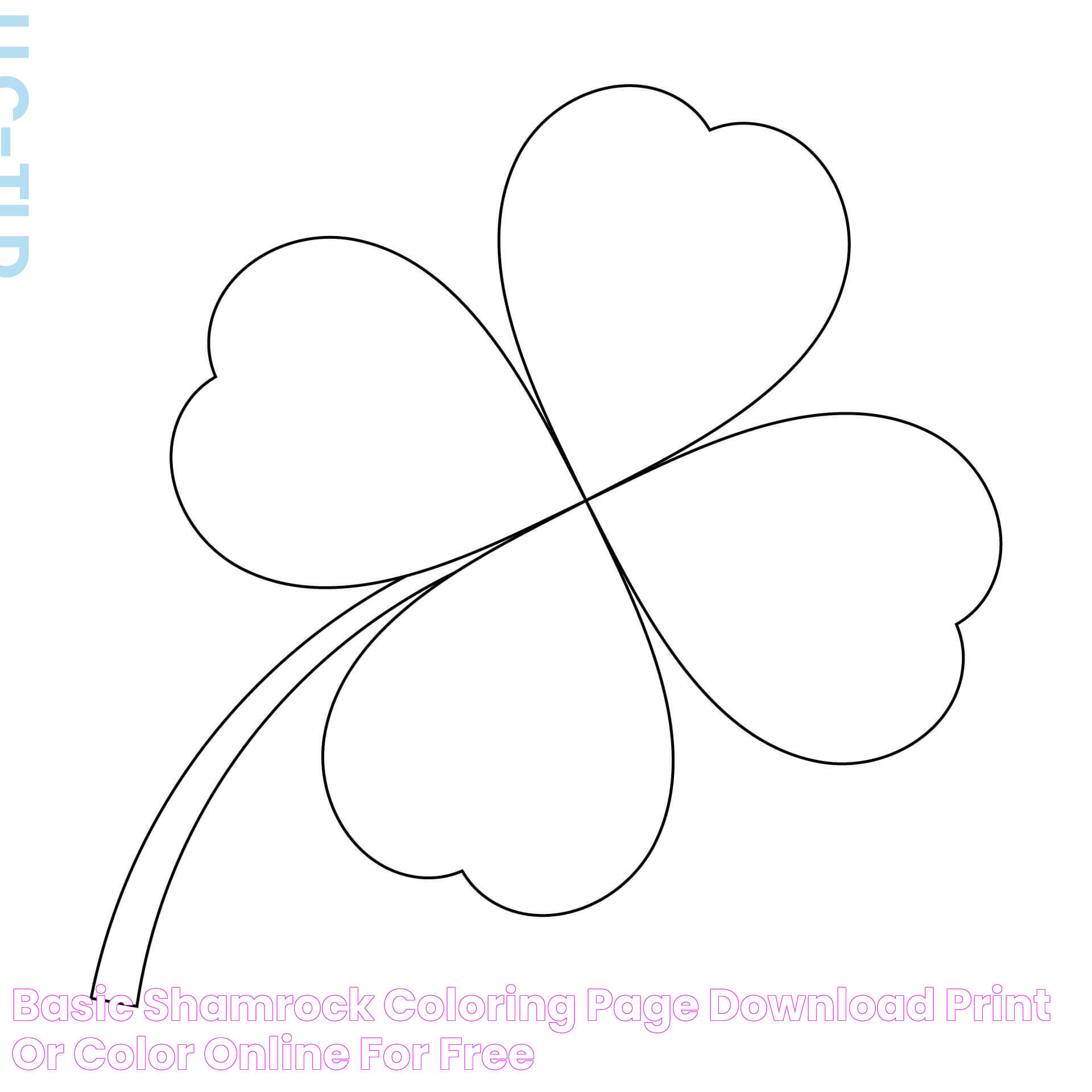 Basic Shamrock coloring page Download, Print or Color Online for Free