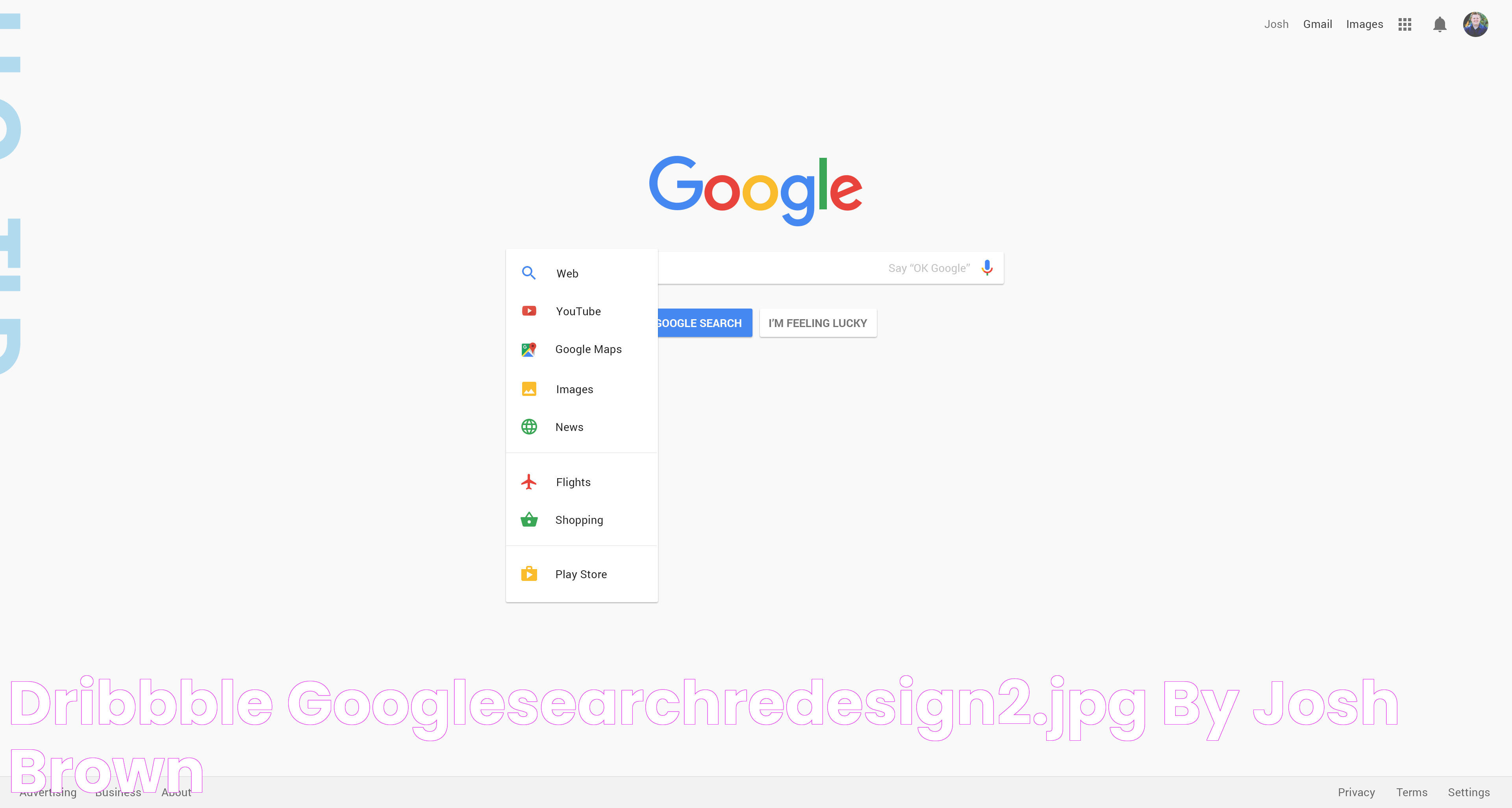 Dribbble googlesearchredesign2.jpg by Josh Brown