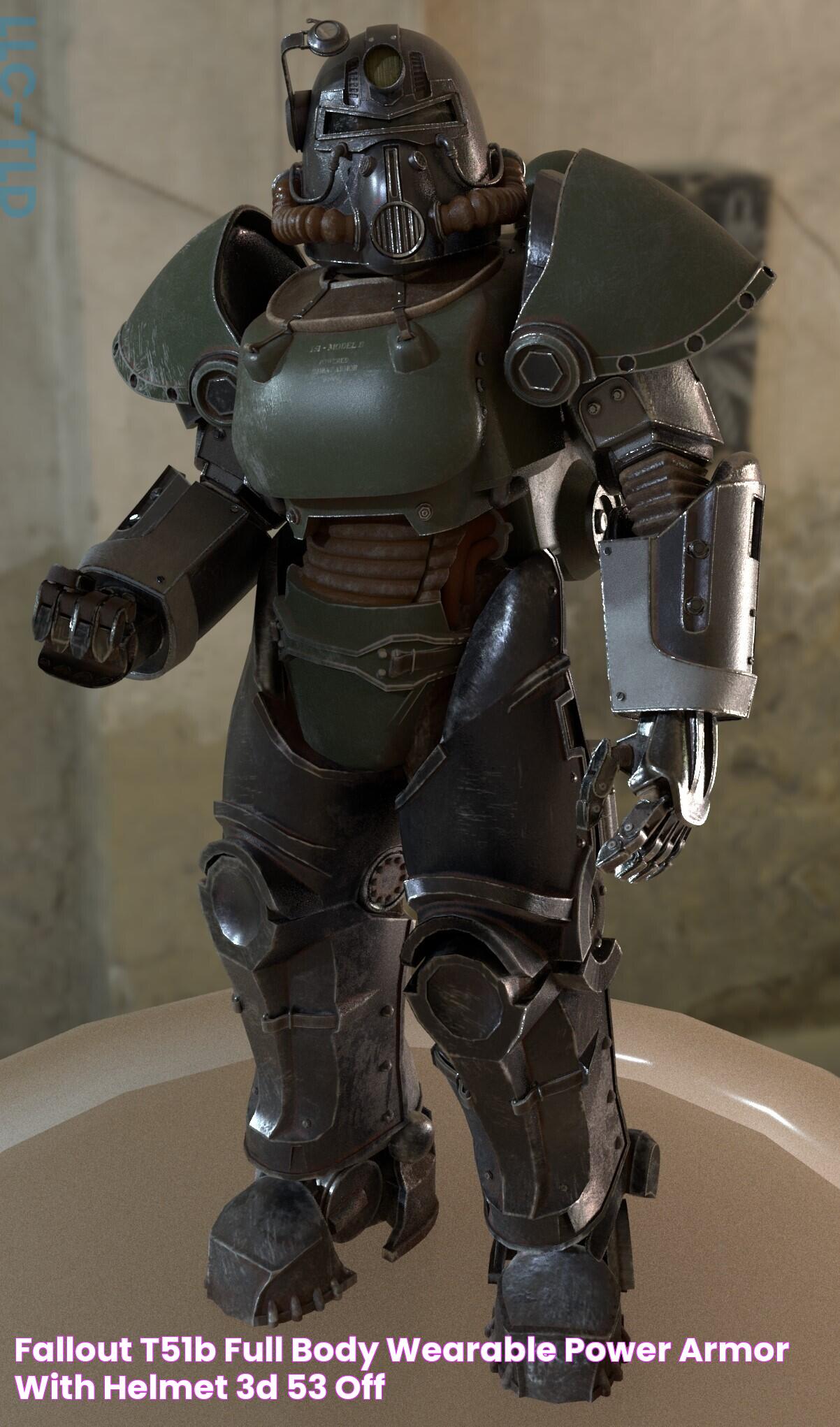 Fallout T51B Full Body Wearable Power Armor With Helmet 3D, 53 OFF