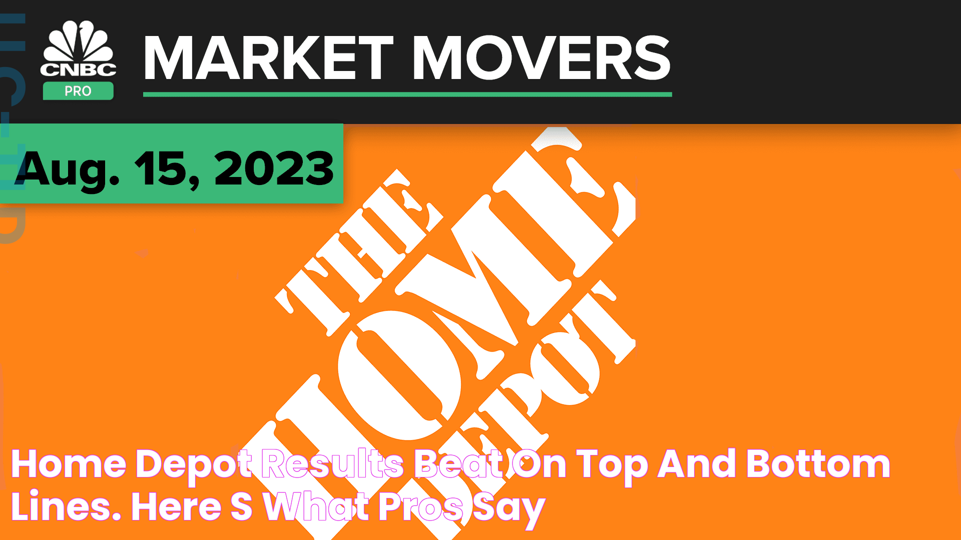 Home Depot results beat on top and bottom lines. Here's what pros say