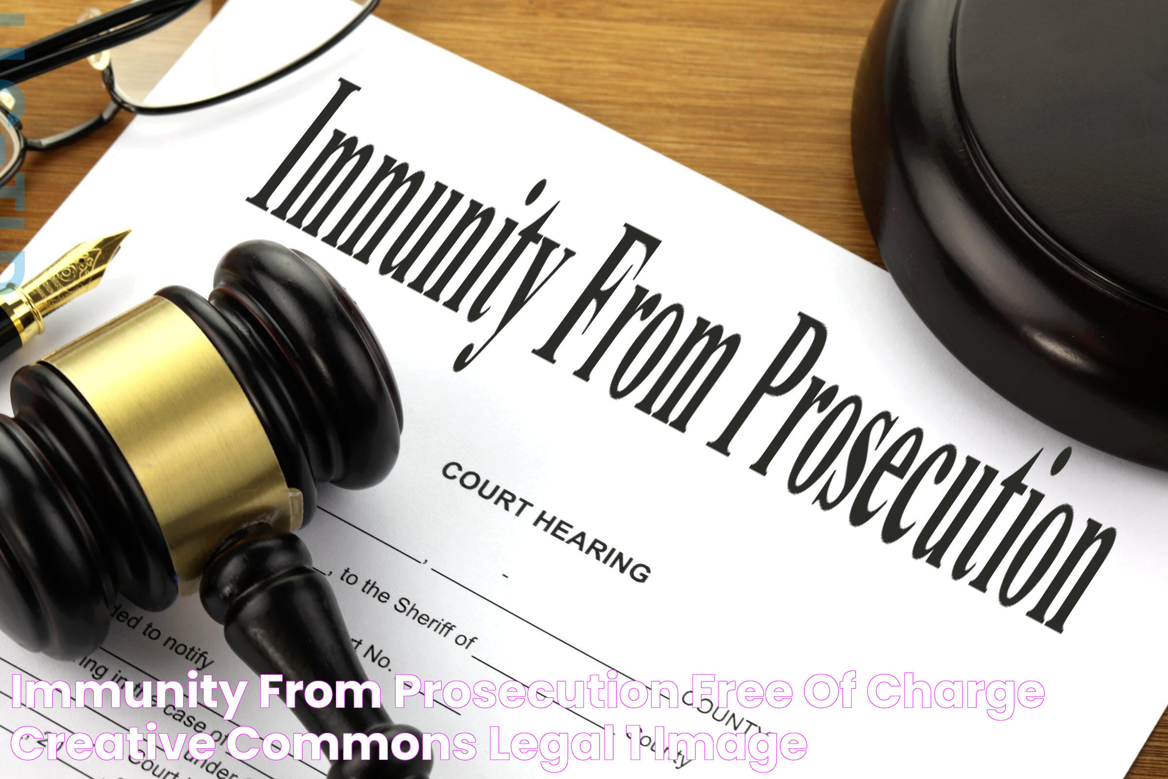 Immunity From Prosecution Free of Charge Creative Commons Legal 1 image