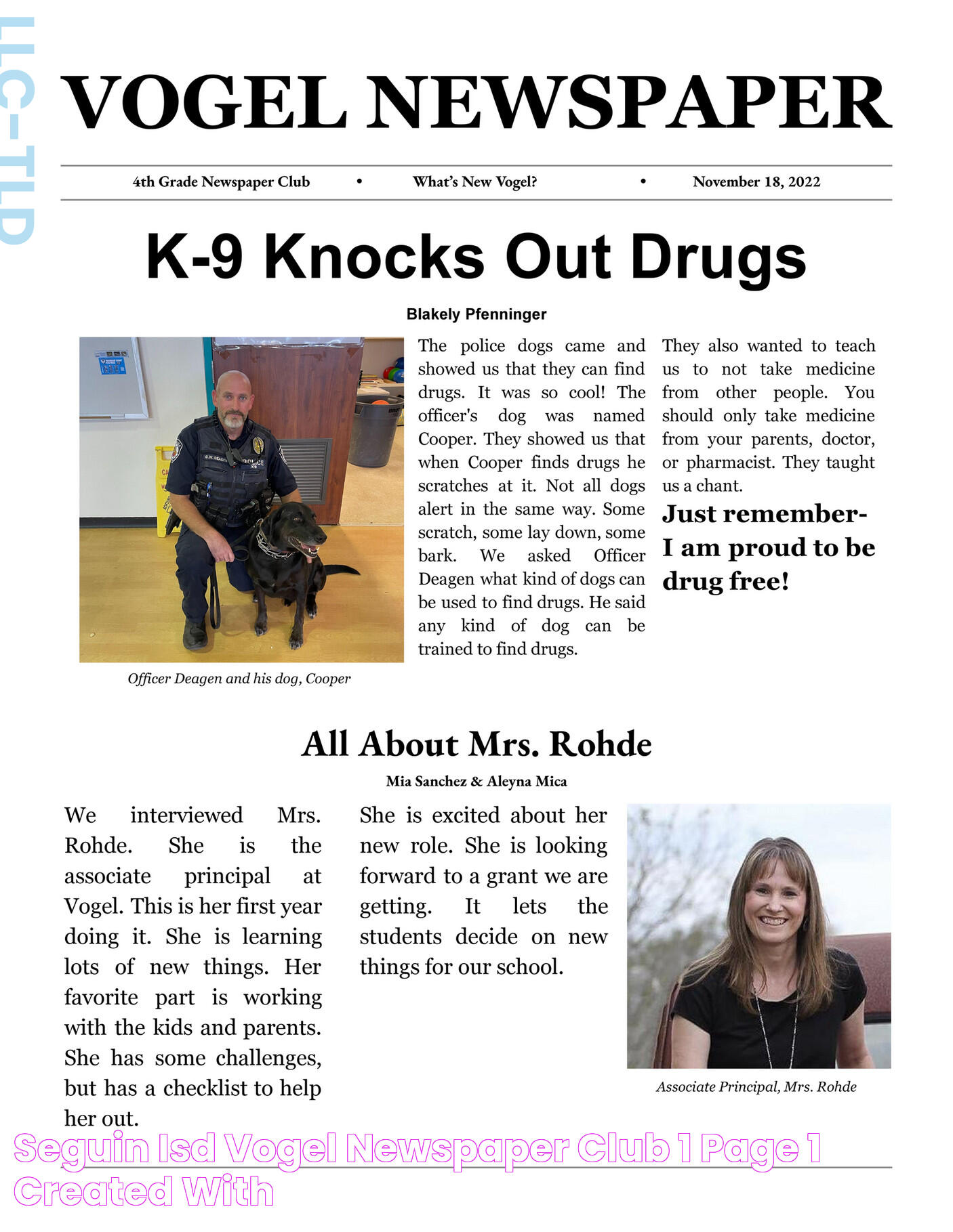 Seguin ISD Vogel Newspaper Club (1) Page 1 Created with