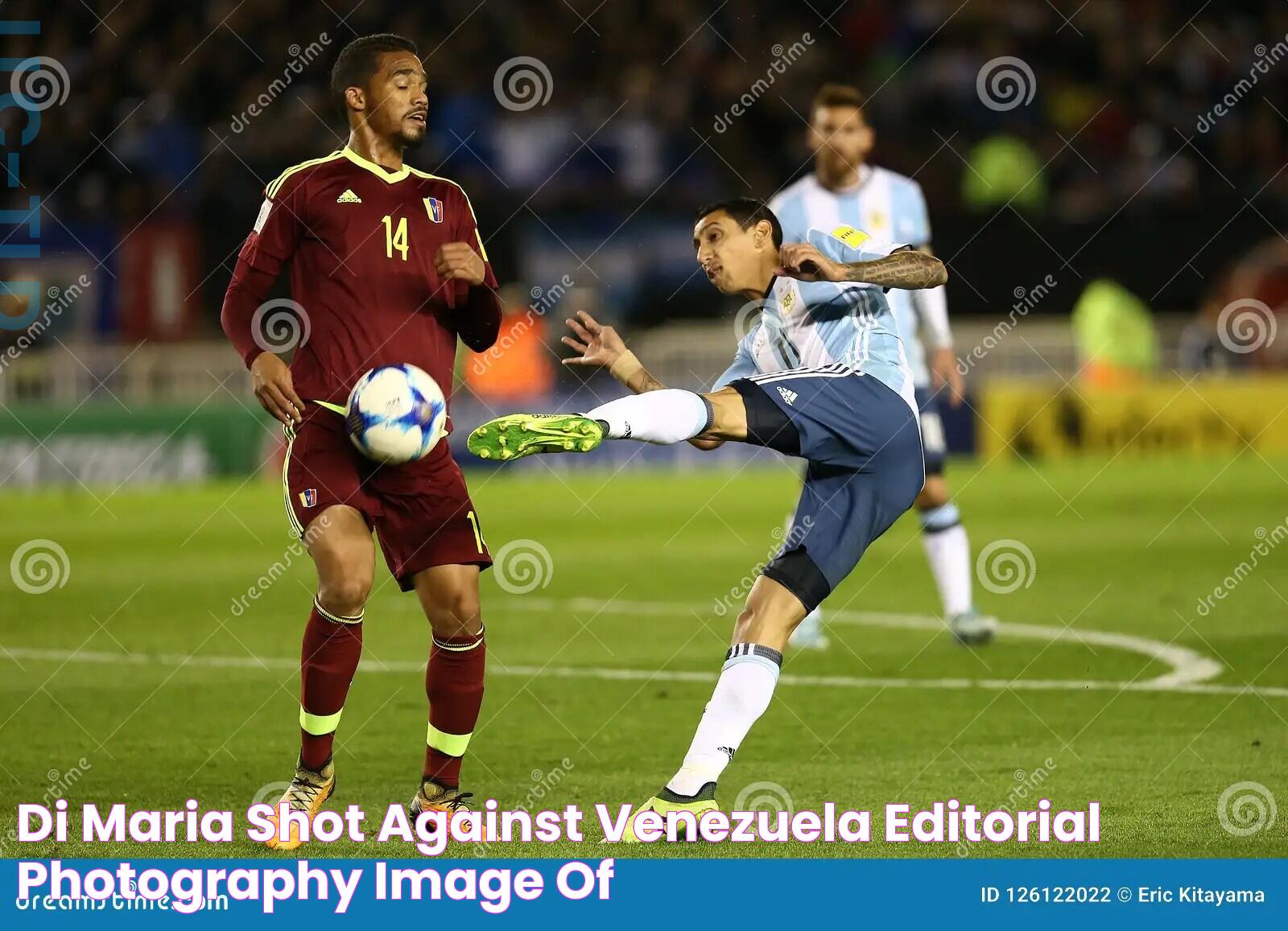 Di Maria Shot Against Venezuela Editorial Photography Image of