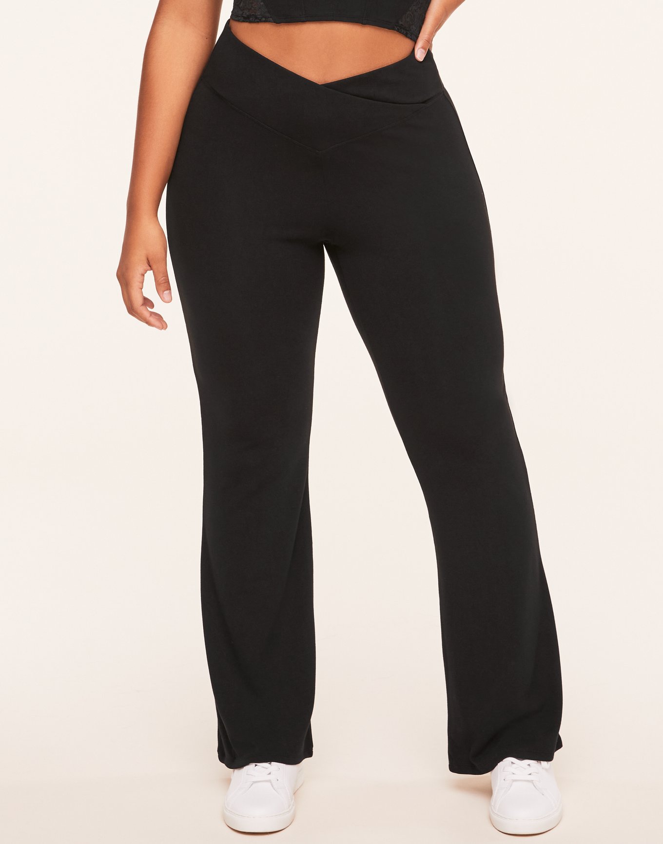 Donna Black Plus Yoga Pants, 1X4X Adore Me