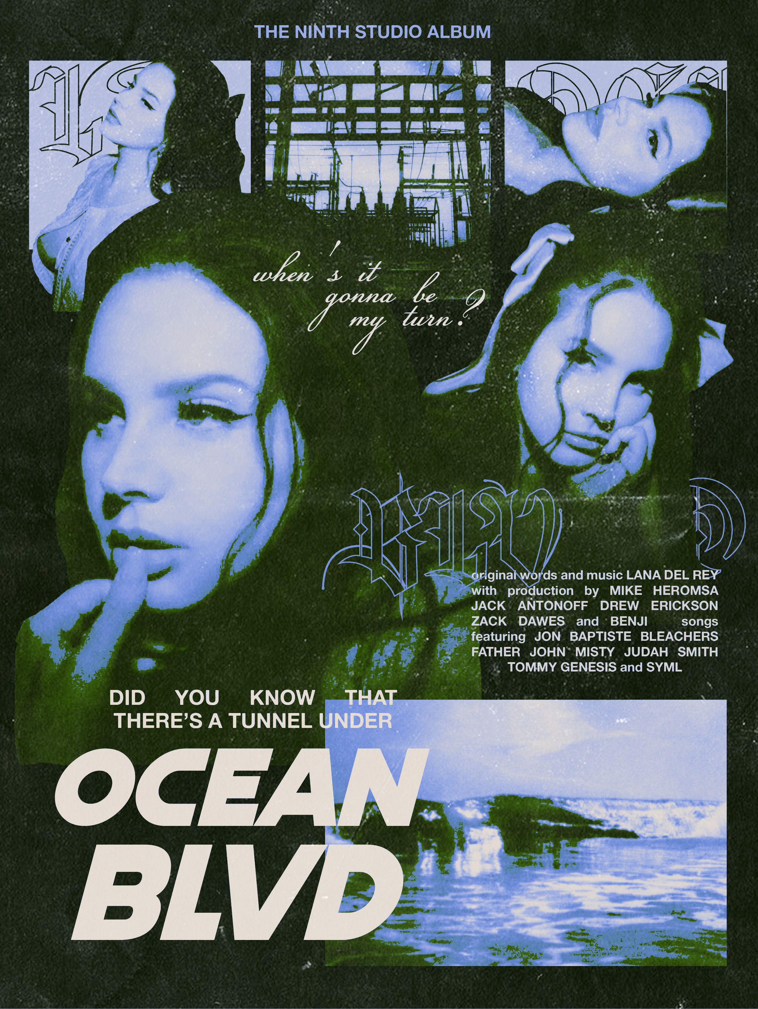 Ocean Blvd Poster Graphic poster, Music poster, Vintage poster art