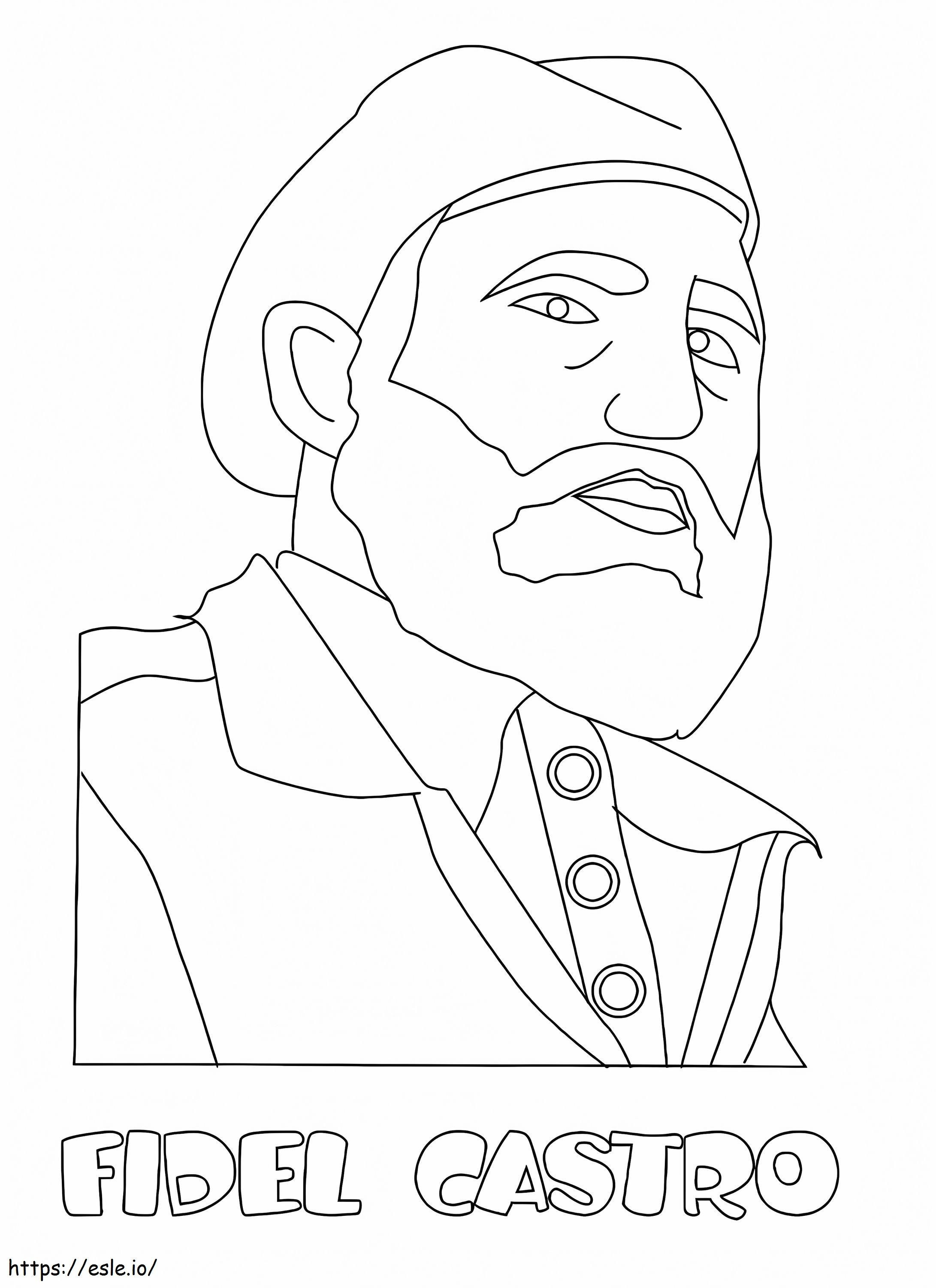 Printable Fidel Castro coloring page