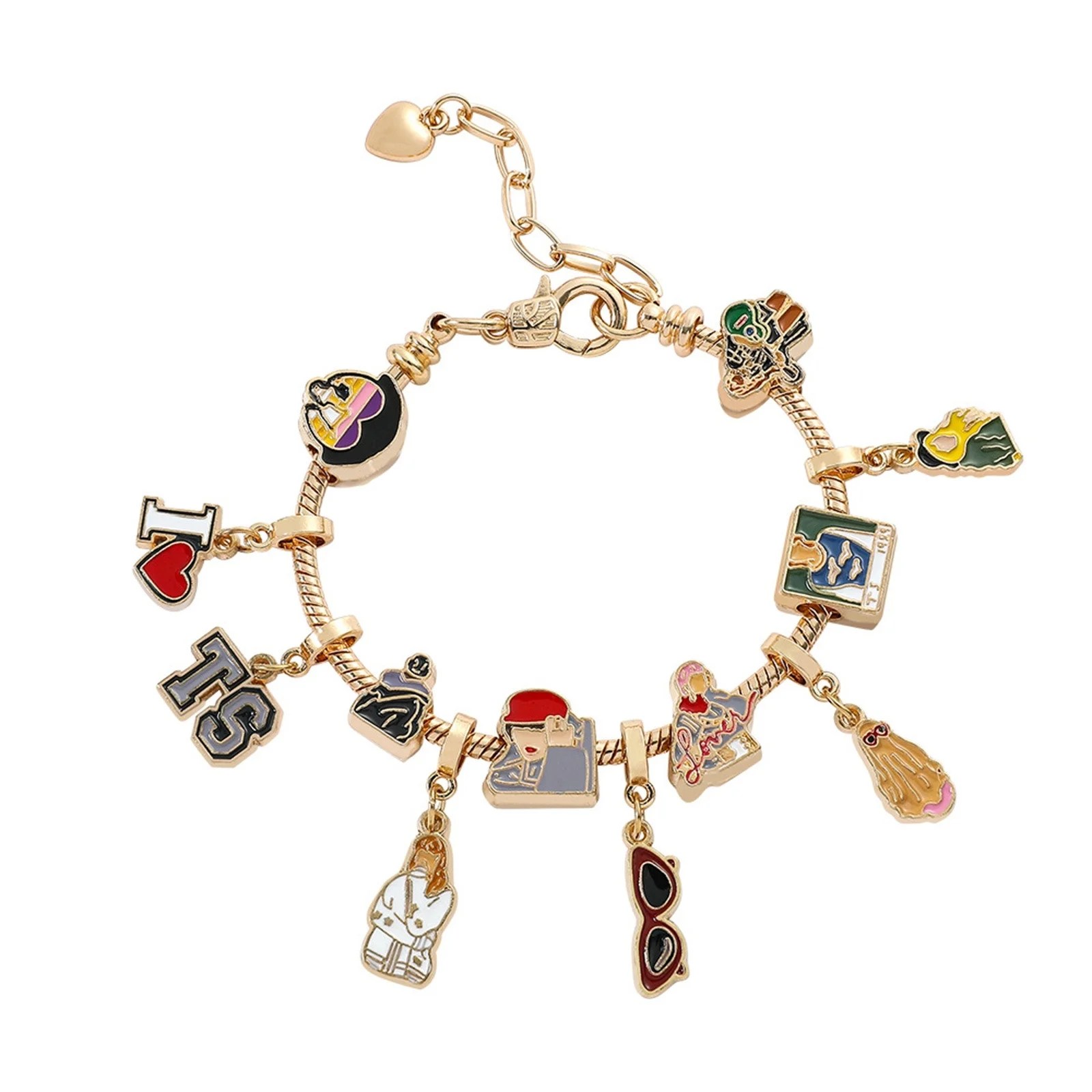 Taylor Swift Fans Gifts Swift Charm Bracelet, Lover Reputation Speak