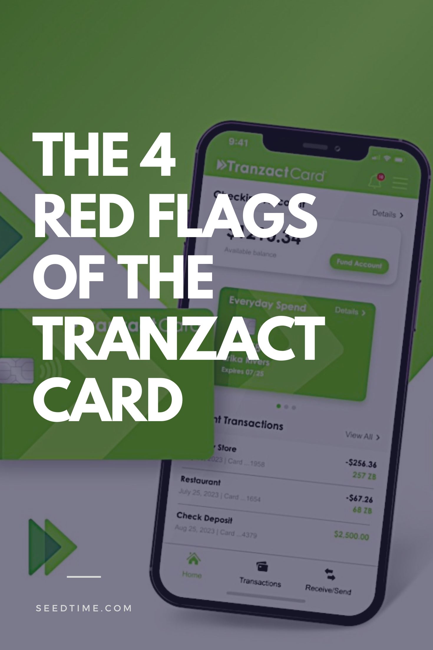 The 4 red flags of the Tranzact debit card