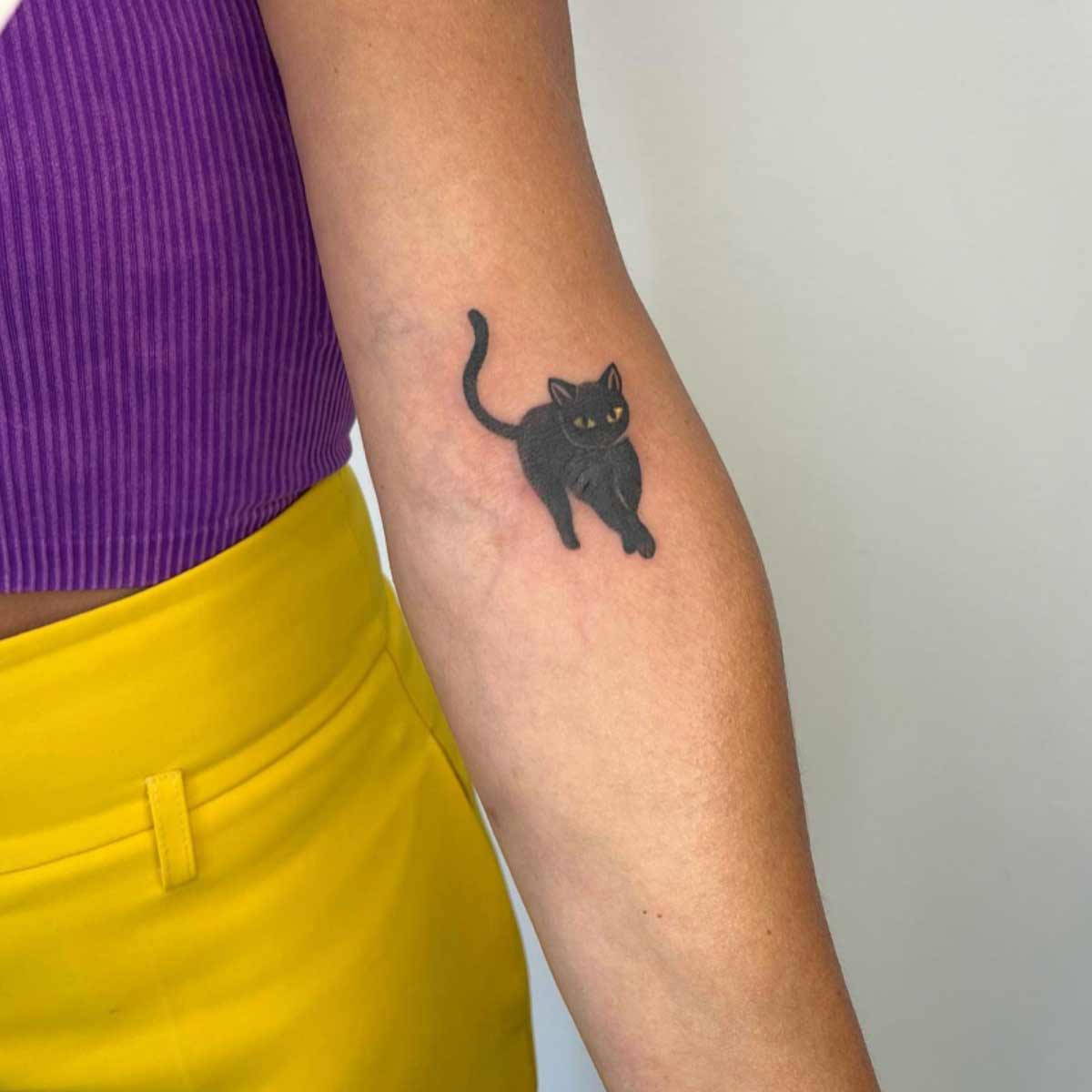 17 Cutest Black Cat Tattoo Ideas EVER Tattoo Glee