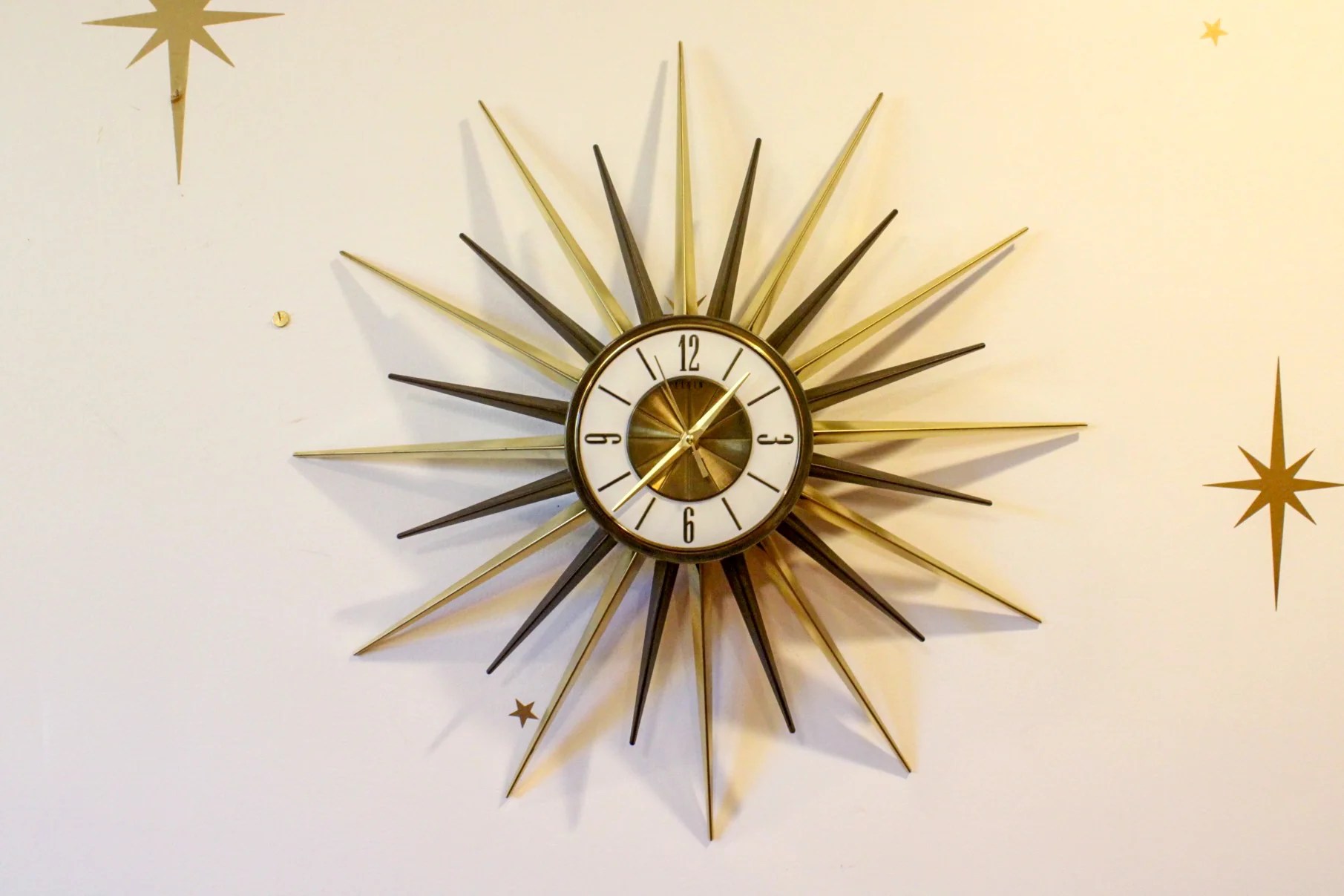 Elgin Starburst Wall Clock Mod Factory DMV