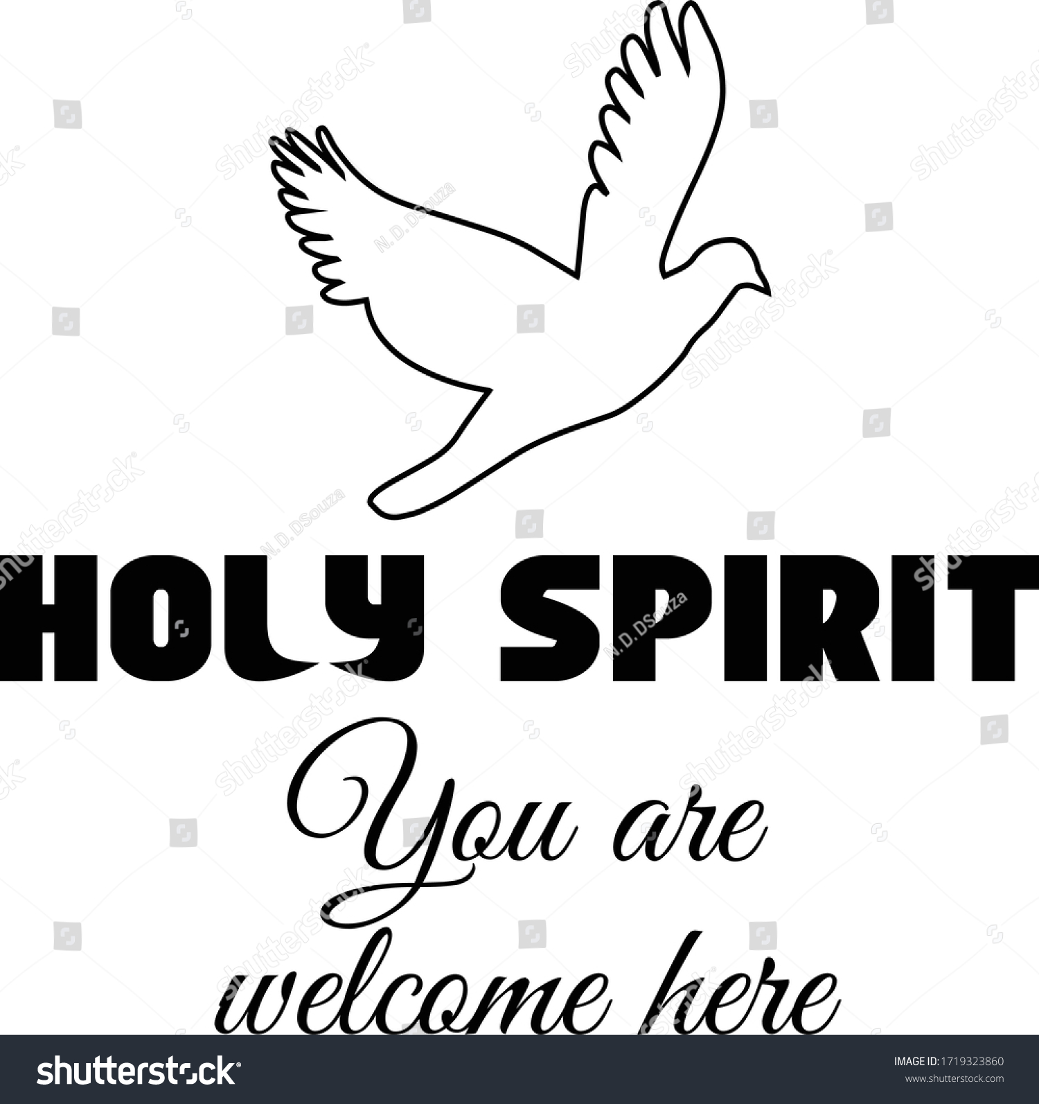 Holy Spirit You Here Pentecost Stock Vector (Royalty Free