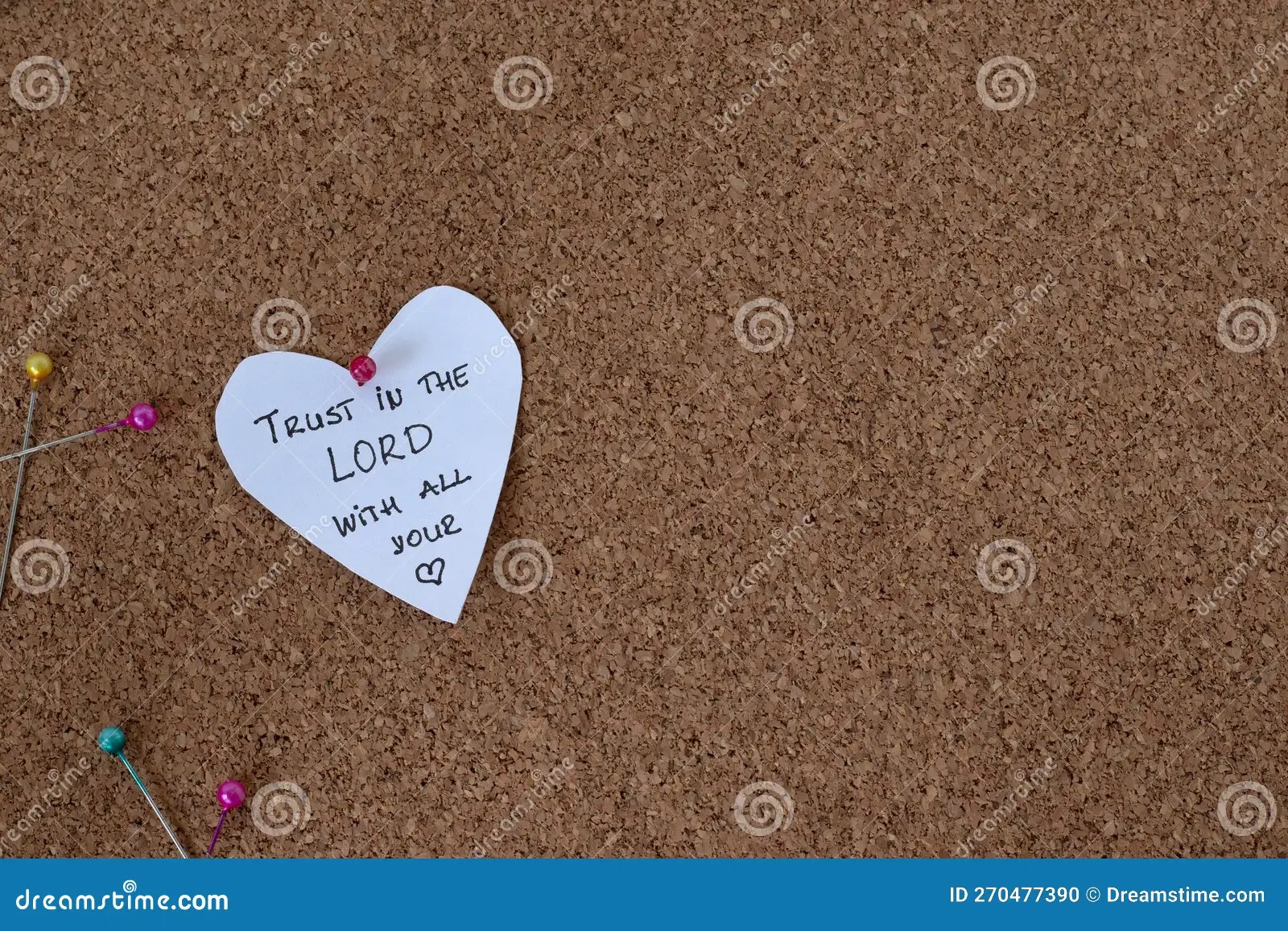 Trust in the LORD with All Your Heart, Handwritten Verse on Heart Note